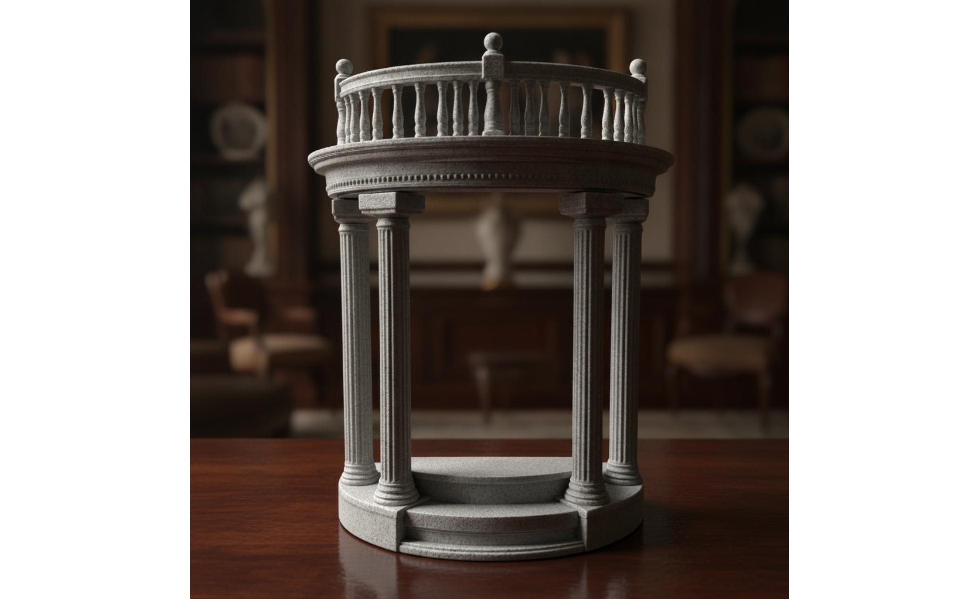 Roman Column Pedestal Marble-Like Column Display Stand Stone-Texture