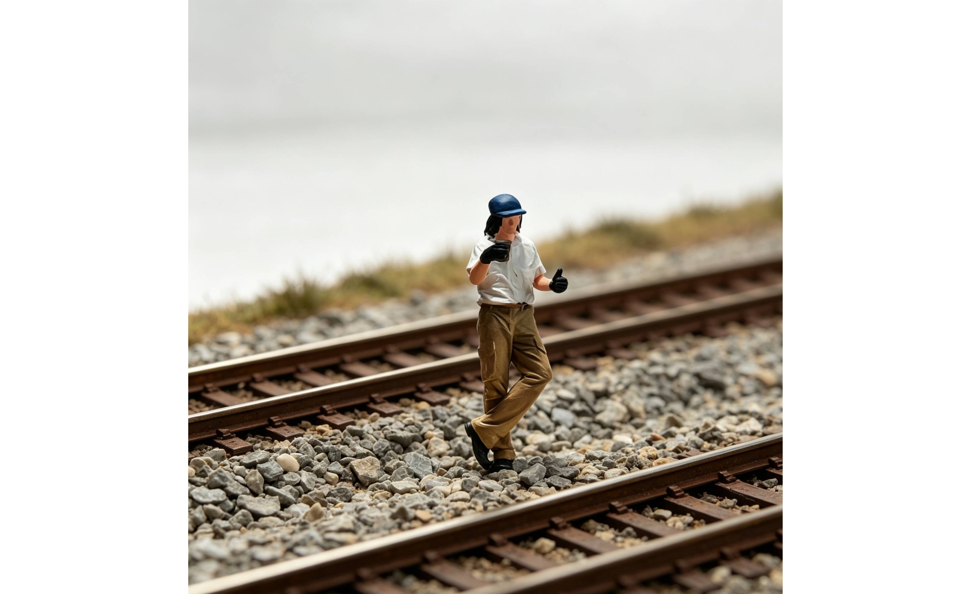Miniature Male Figurine Hand-Painted 1/64 Scale Figure Detailed for Photography