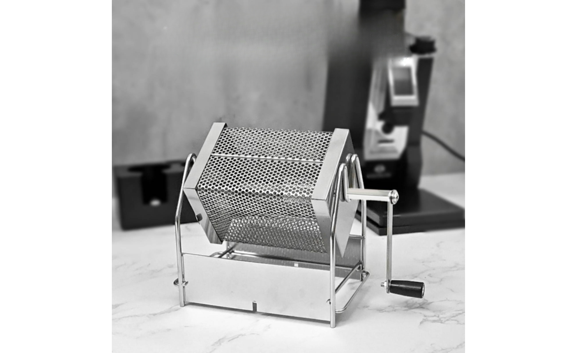 Coffee Bean Roaster with Crank Handle Stovetop for Kitchen, Home Brewers