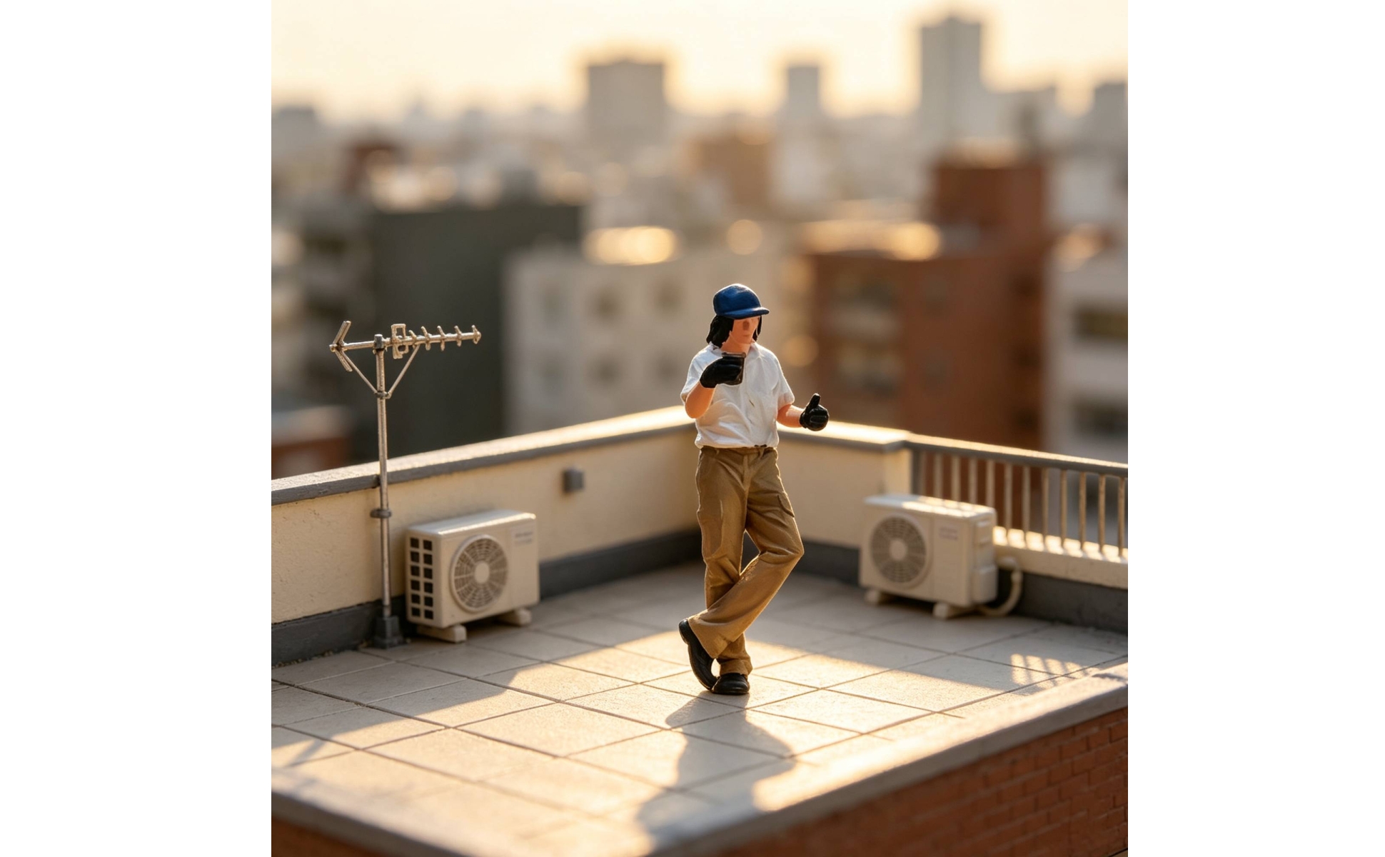 Miniature Male Figurine Hand-Painted 1/64 Scale Figure Detailed for Photography