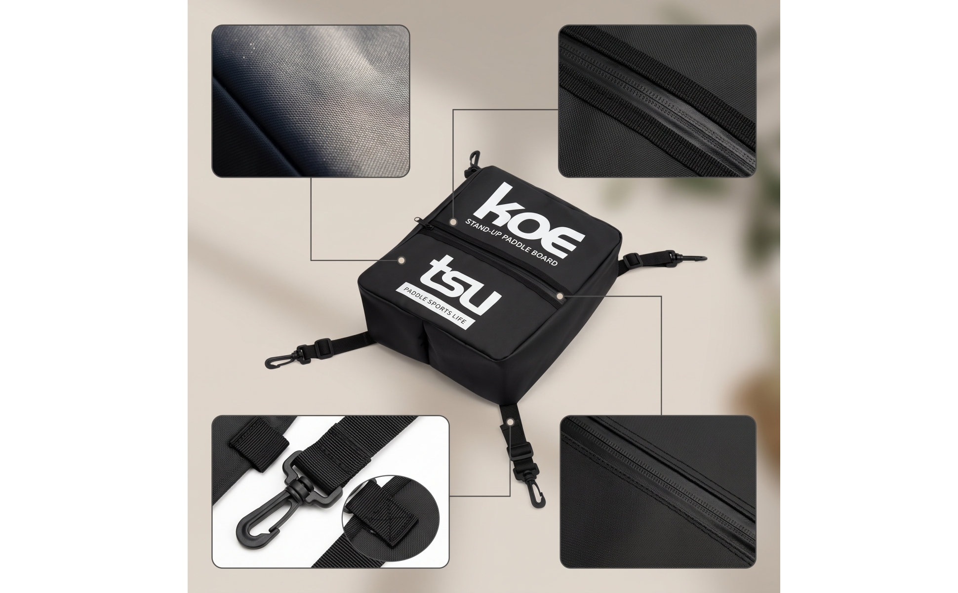 Sup-Tasche mit Trageriemen leicht Paddleboard-Tasche kompakt für Wassersportler