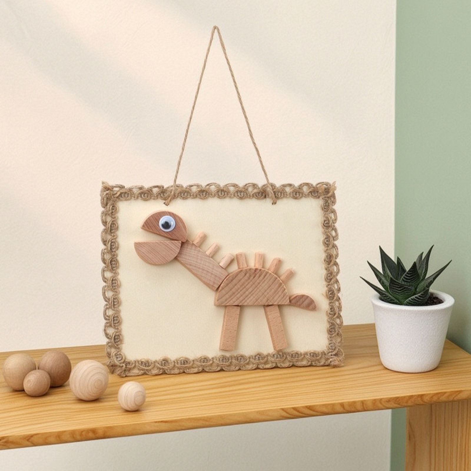 Holz Bastelset mit Rahmen Pädagogisches Basteln Rohling für Klassenzimmer, Kinder - Produktbild 1