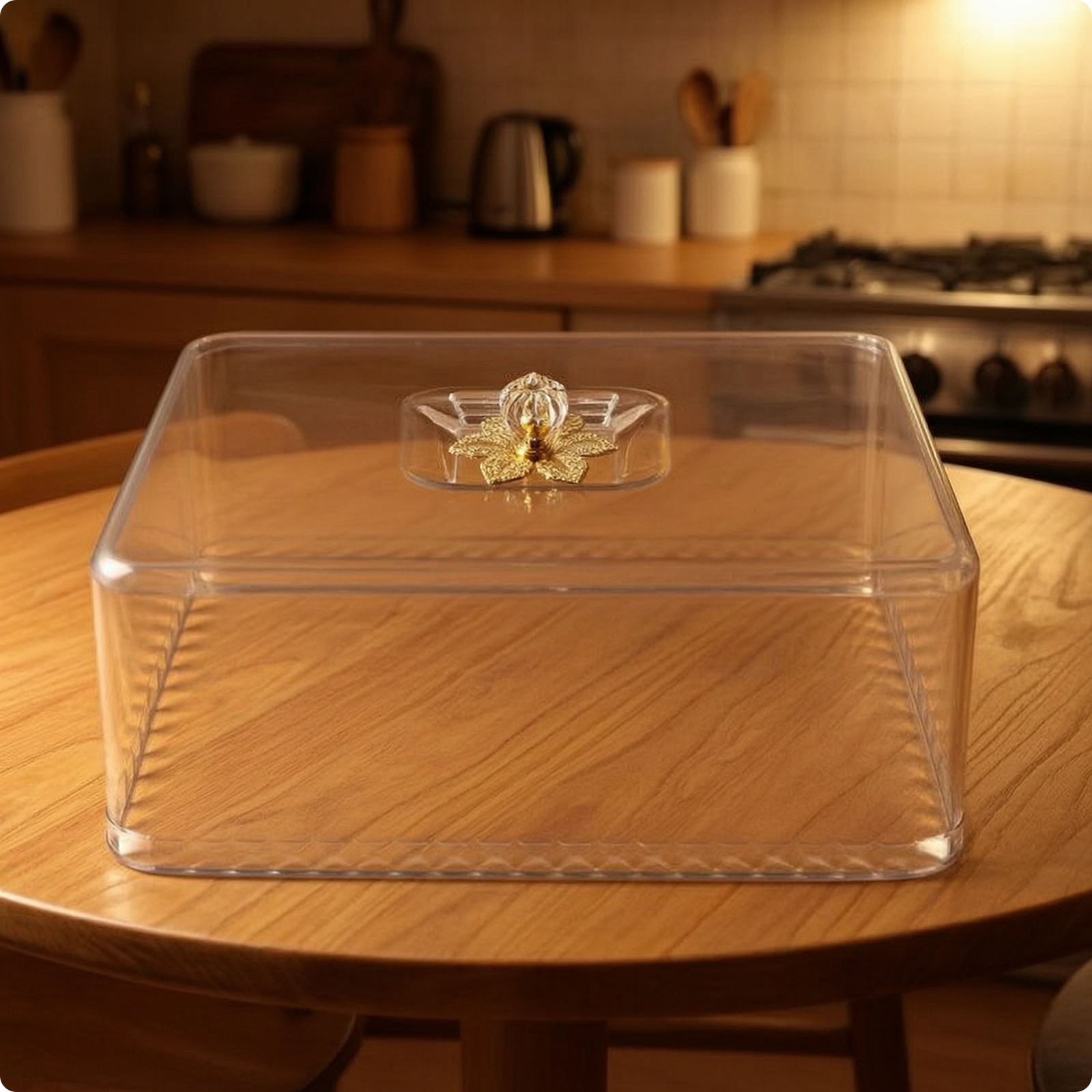 Cake Cover with Knob Handle Dustproof Cake Cover with Knob Decorative for