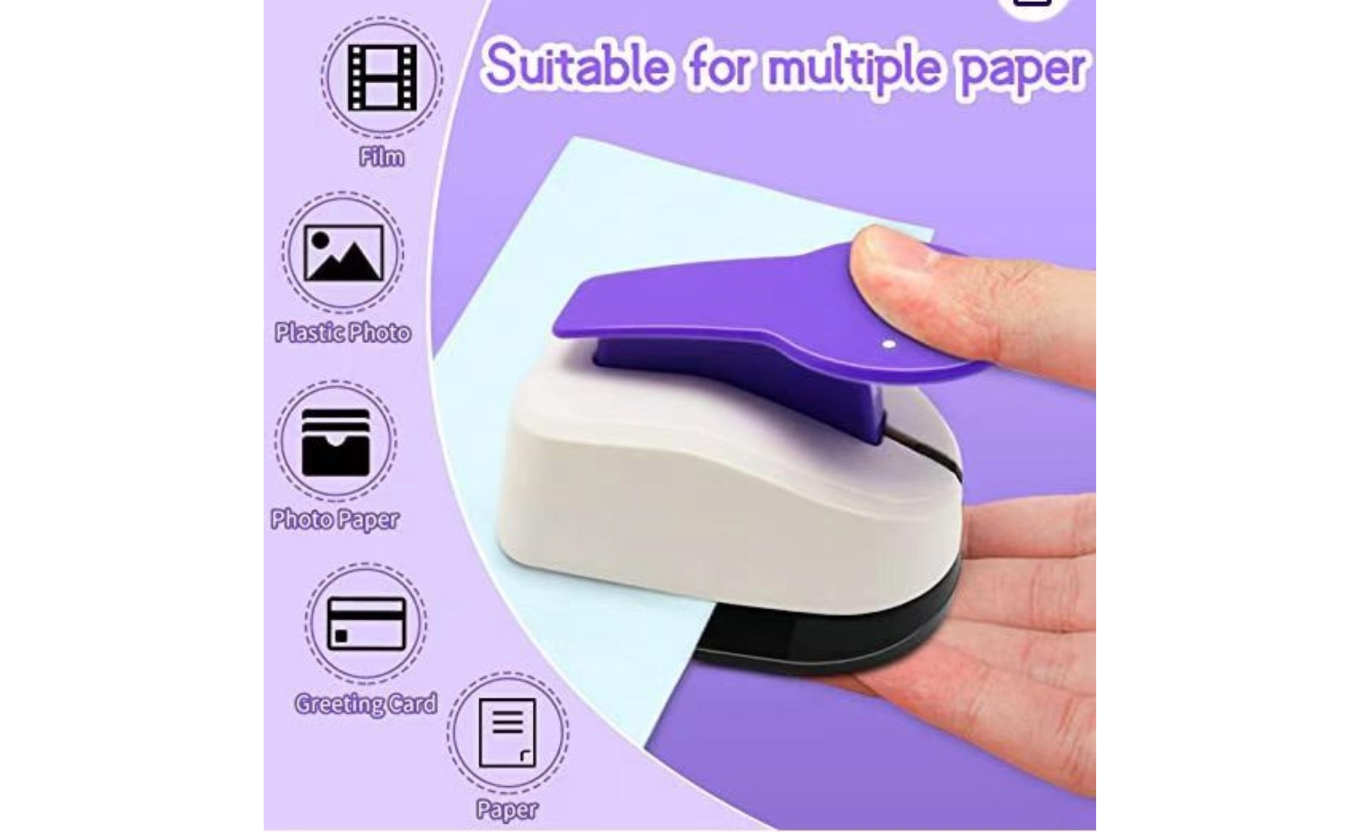 Single Hole Punch Easy-Press Lever Lever Craft Punch Compact for Card Making