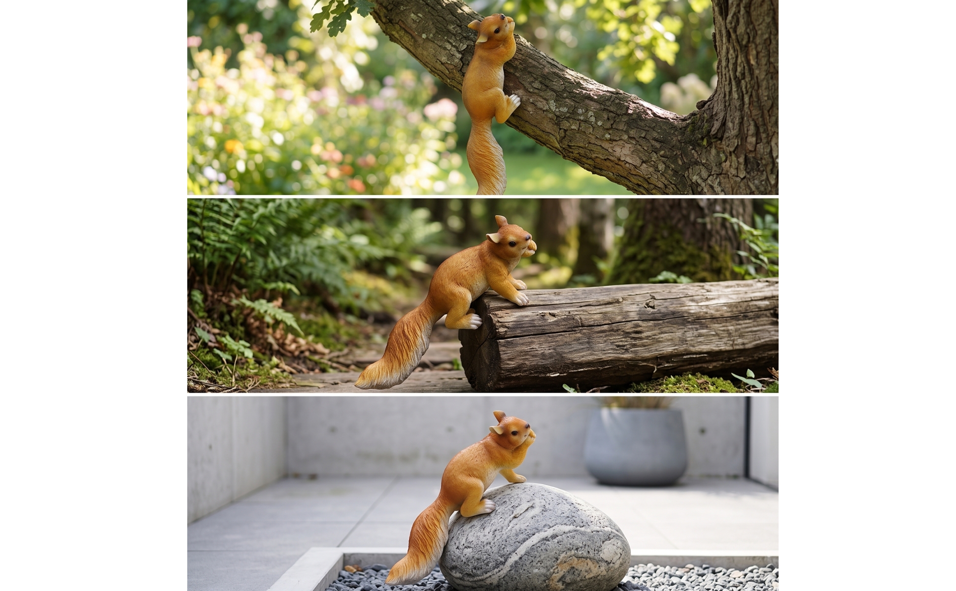 Tree Climber Figurine Climbing Squirrel Figurine Lifelike for Patio, Gardeners