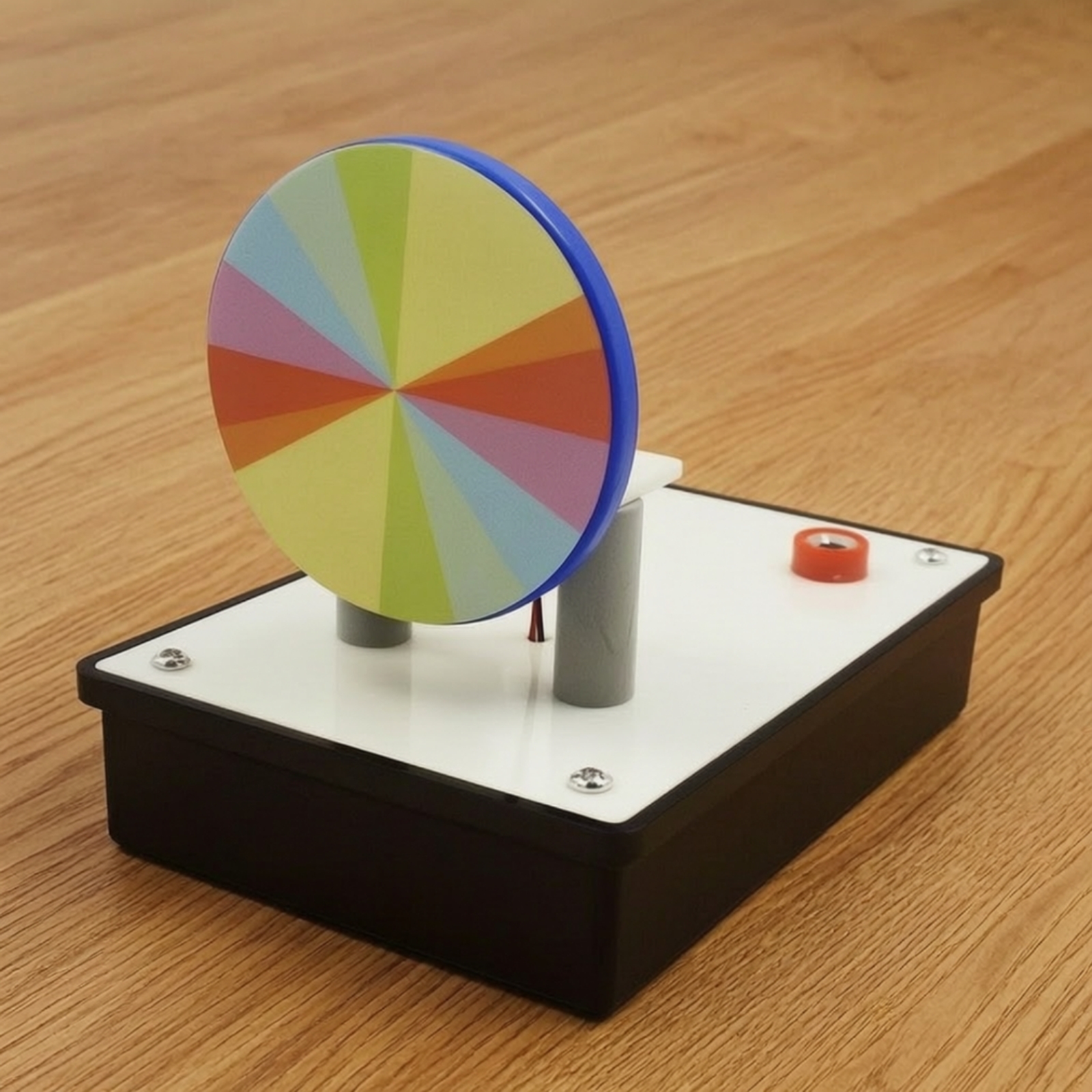 Newton Scheibe mit elektrischem Antrieb Lernphysik Modell riemengetrieben - Produktbild 4
