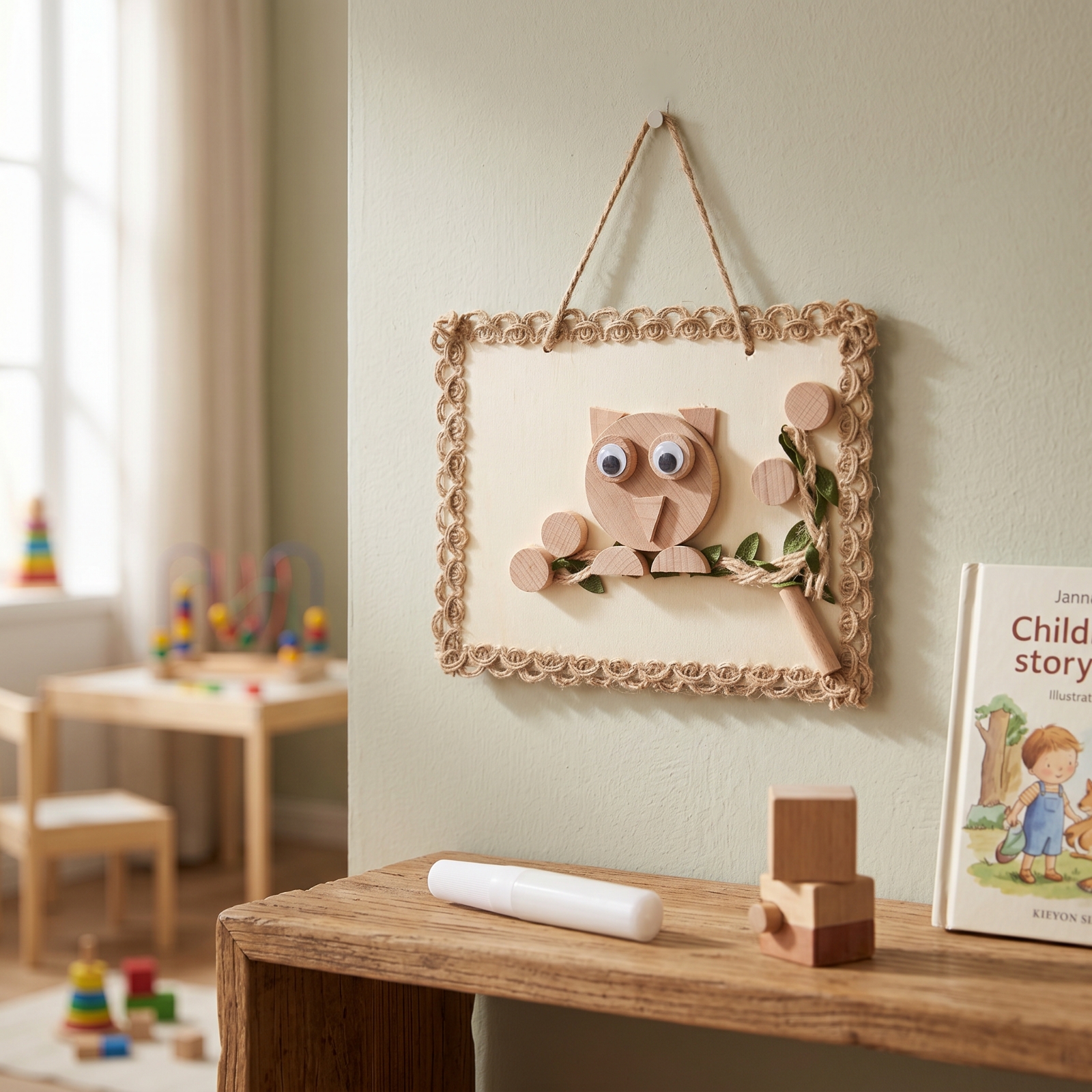 Holz Bastelset mit Rahmen Pädagogisches Basteln Rohling für Klassenzimmer, Kinder - Produktbild 2