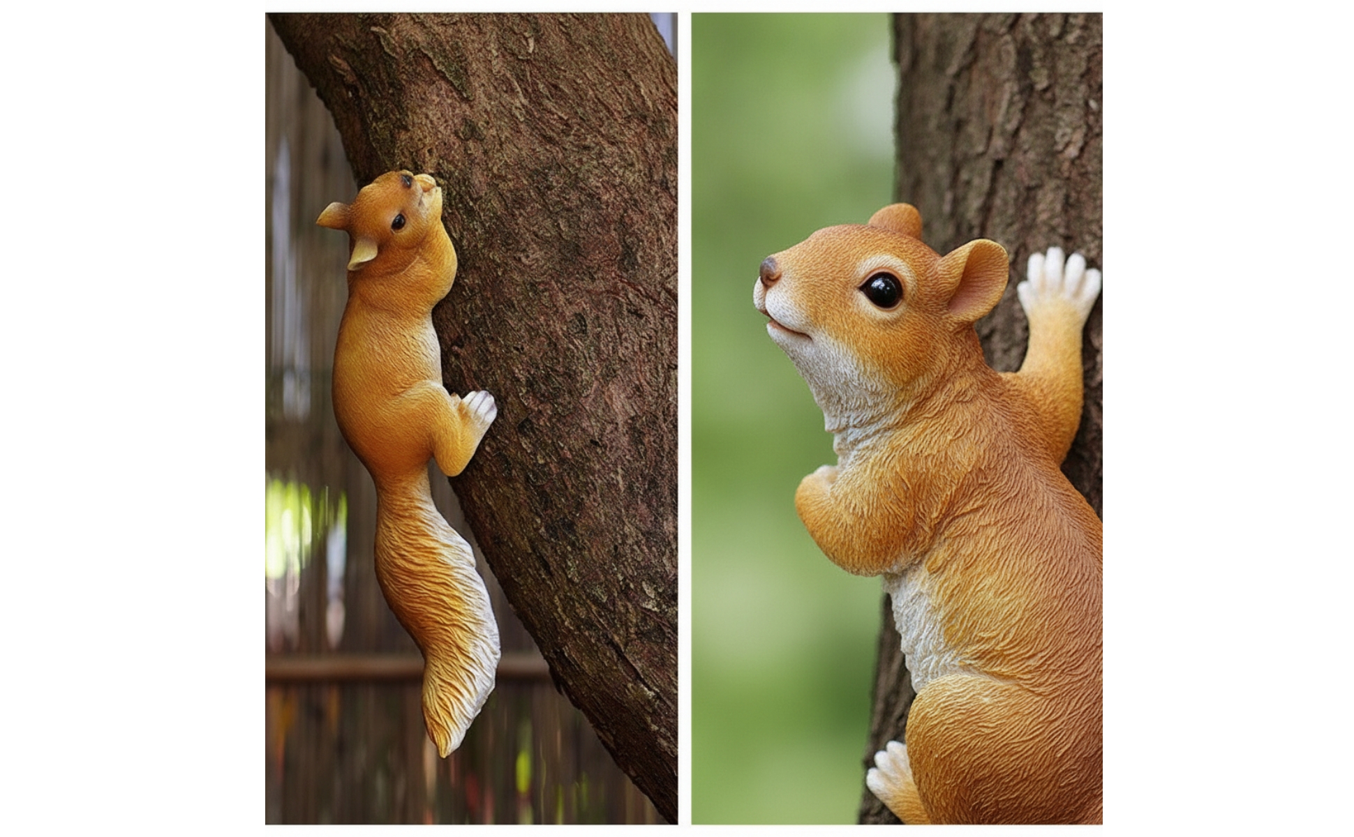 Tree Climber Figurine Climbing Squirrel Figurine Lifelike for Patio, Gardeners