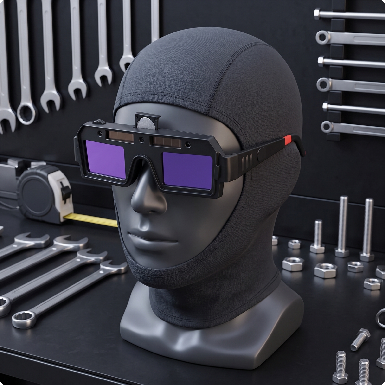 Auto-Darkening Metalworking Glasses Streamlined Metalworking Glasses with Light