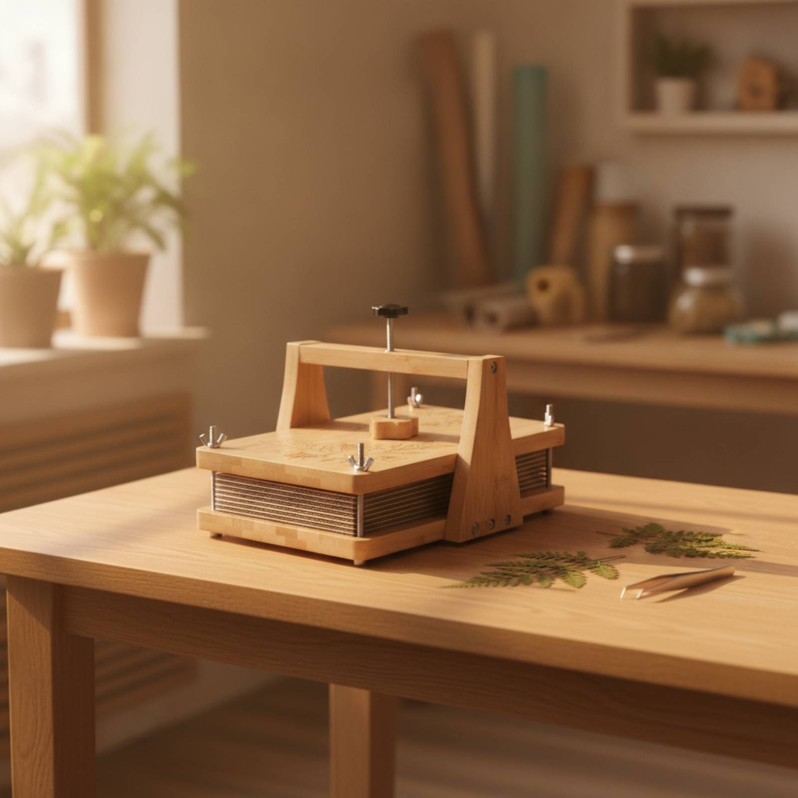 Blumenpresse aus Holz DIY Blütenpresse aus Holz Naturbelassen für - Produktbild 6