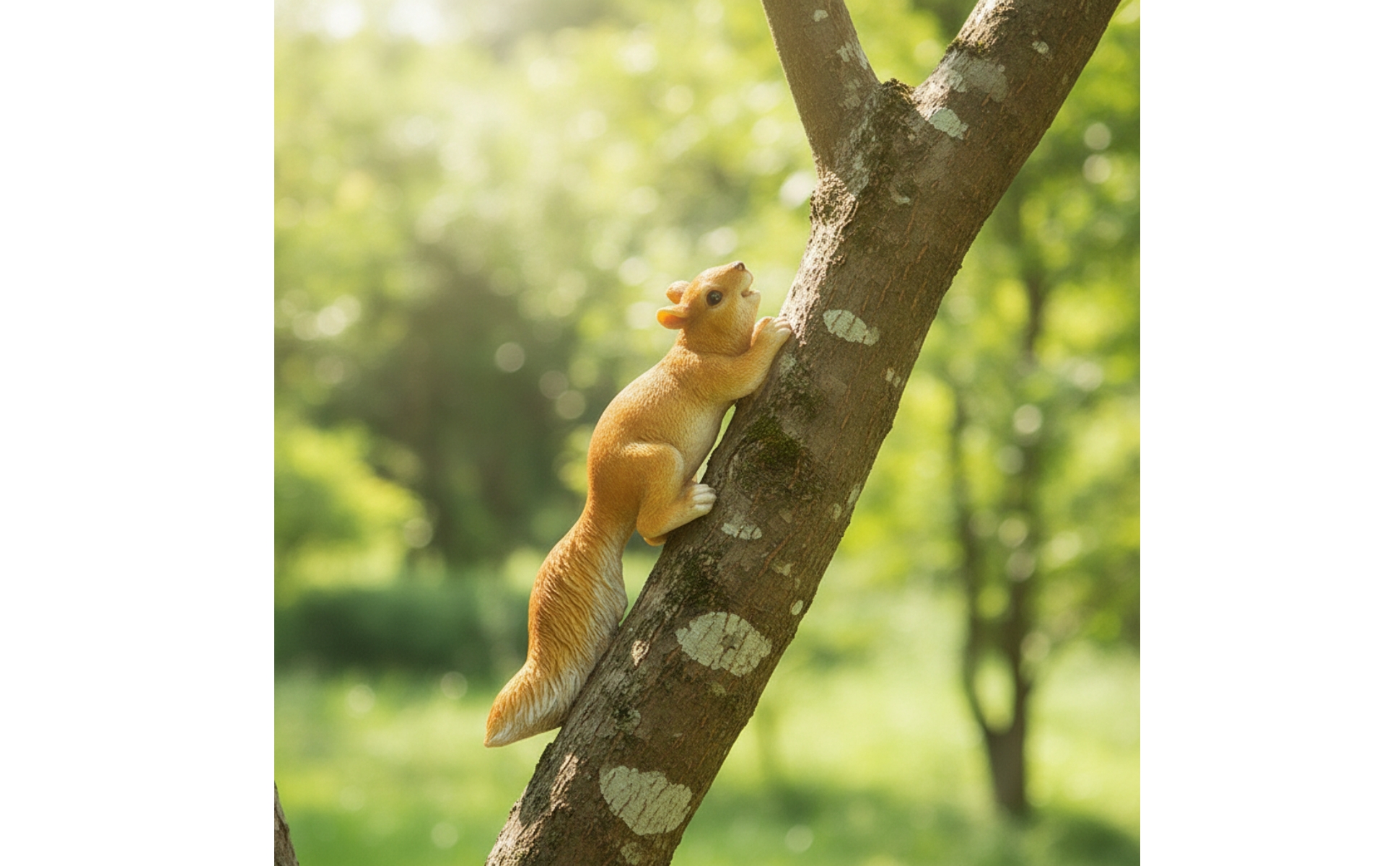 Tree Climber Figurine Climbing Squirrel Figurine Lifelike for Patio, Gardeners