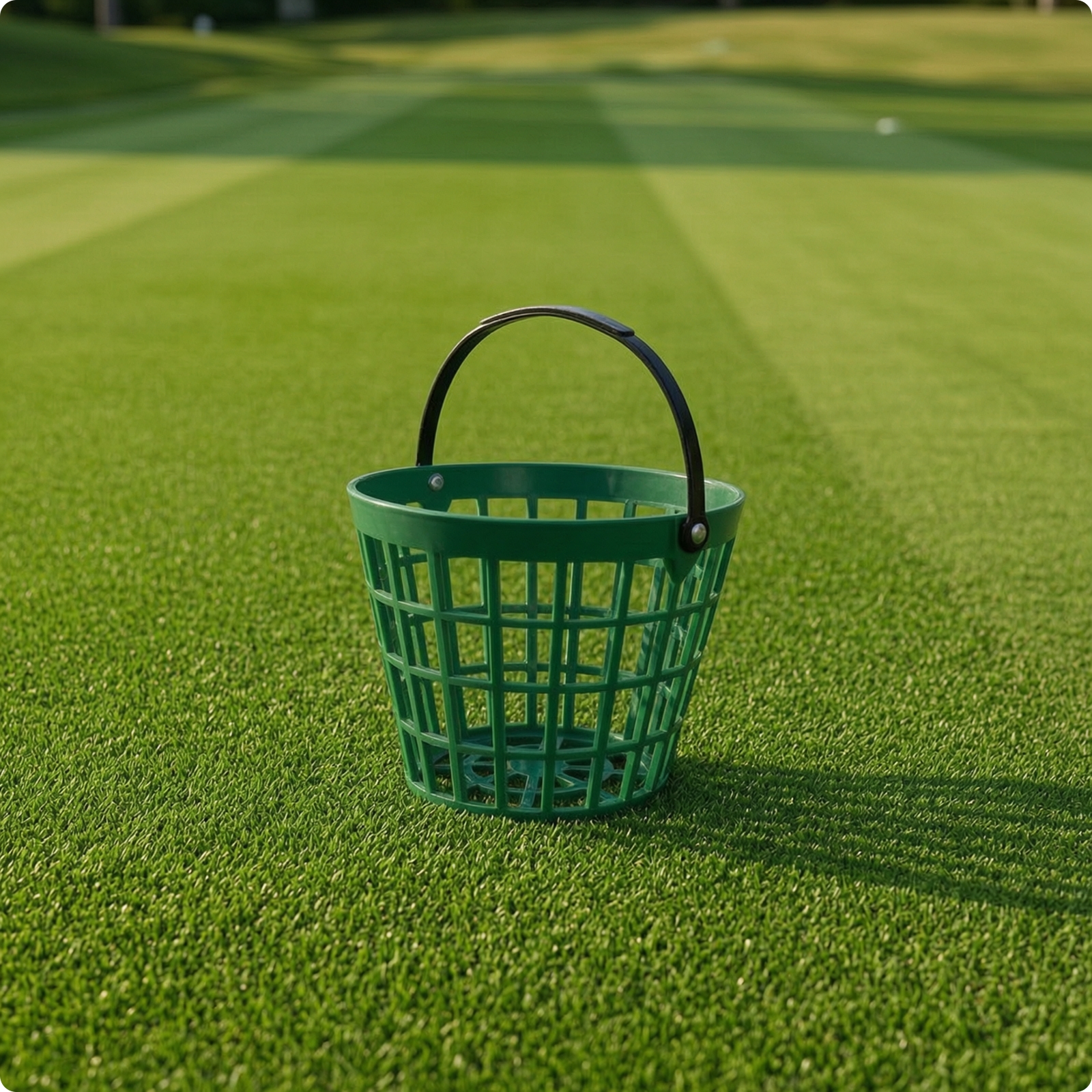Golf Ball Basket Portable Golf Ball Bucket with Handle Sturdy for Driving Range