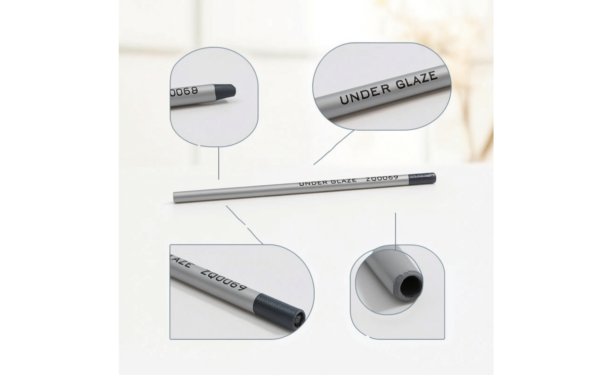 10 Stück Unterglasur-Malstift mit spitzer keramisch Unterglasurstift detailgenau