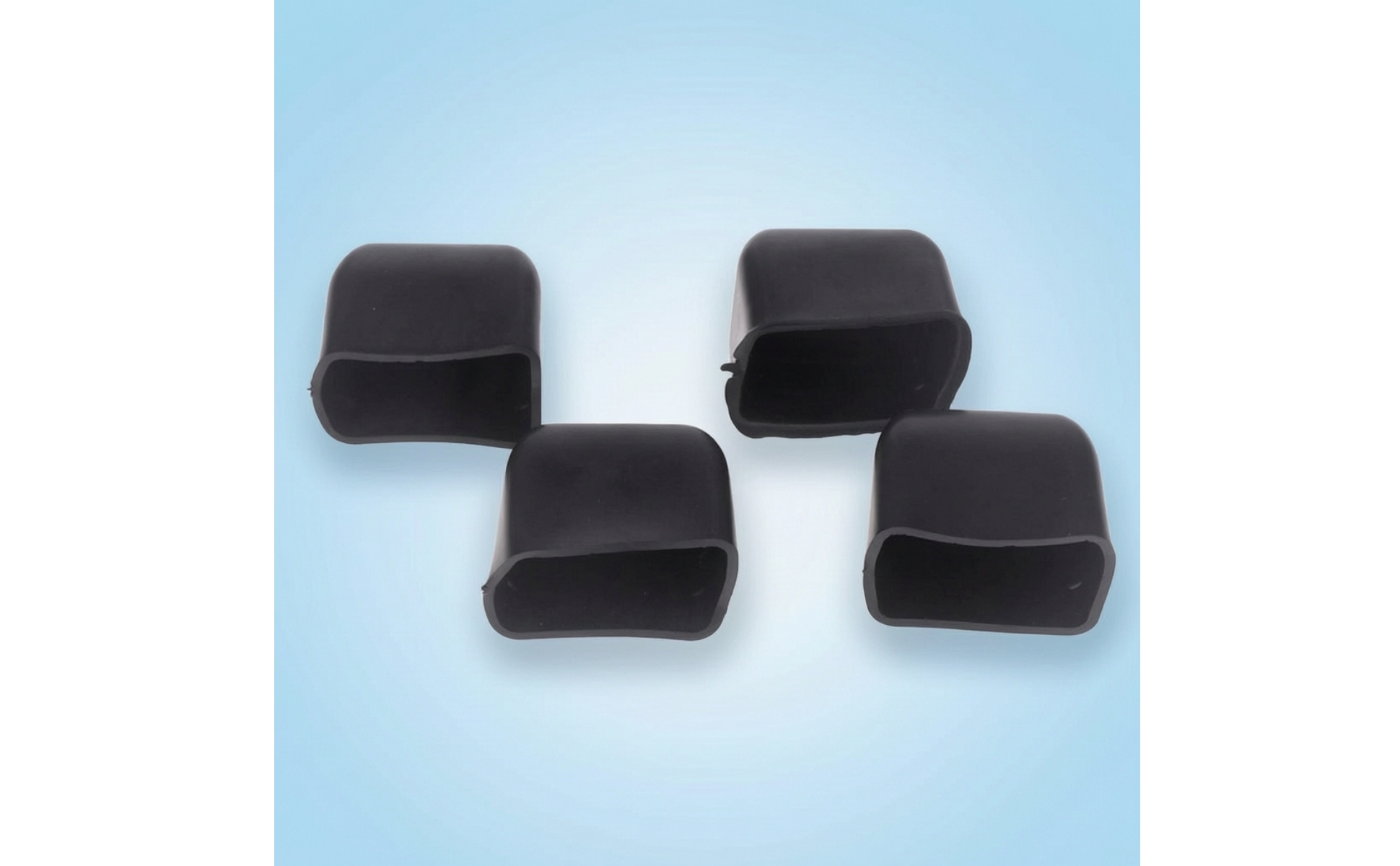 4 Pieces Roof Rack Bar End Cap Rectangular Rubber End Caps Flexible