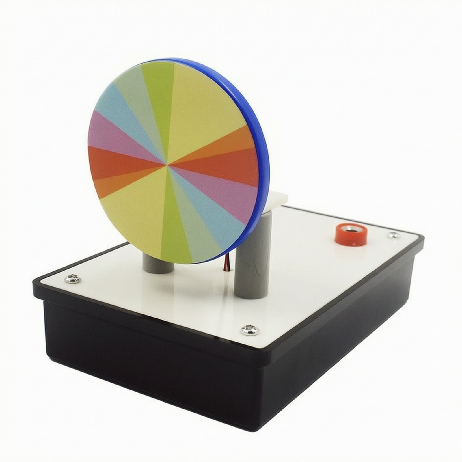 Newton Scheibe mit elektrischem Antrieb Lernphysik Modell riemengetrieben