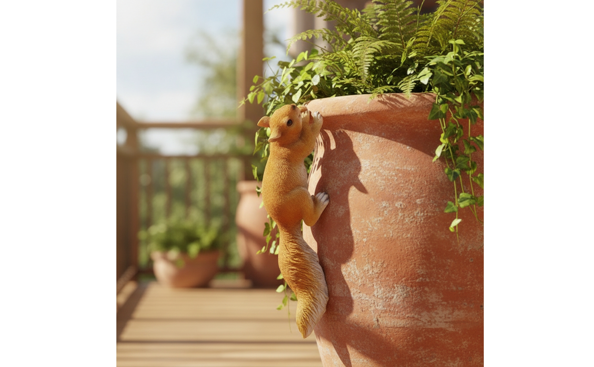 Tree Climber Figurine Climbing Squirrel Figurine Lifelike for Patio, Gardeners