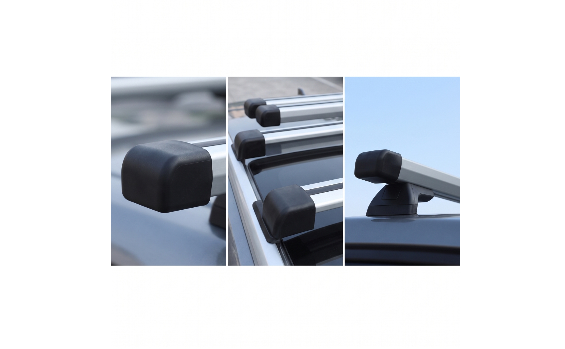 4 Pieces Roof Rack Bar End Cap Rectangular Rubber End Caps Flexible