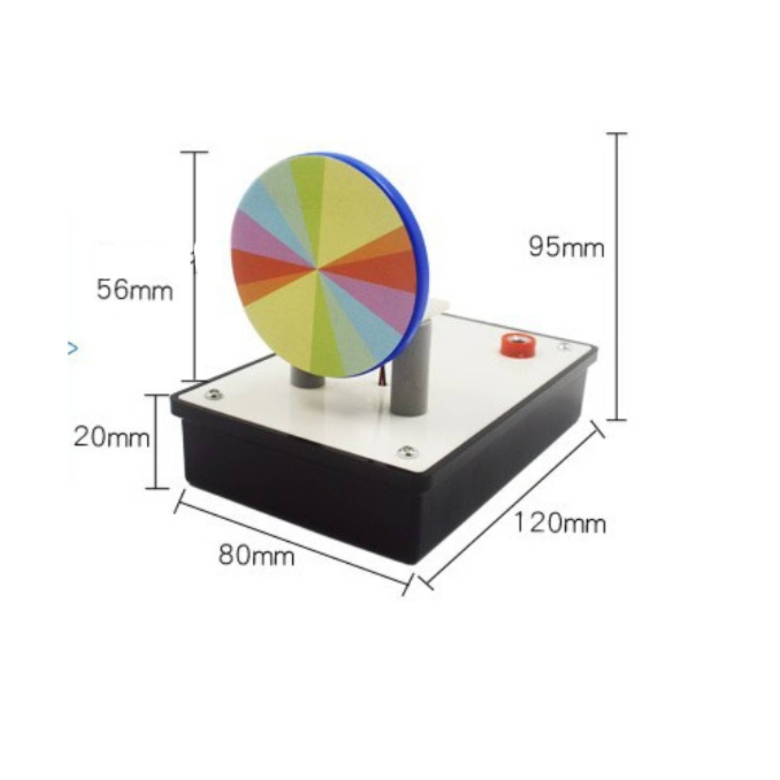 Newton Scheibe mit elektrischem Antrieb Lernphysik Modell riemengetrieben
