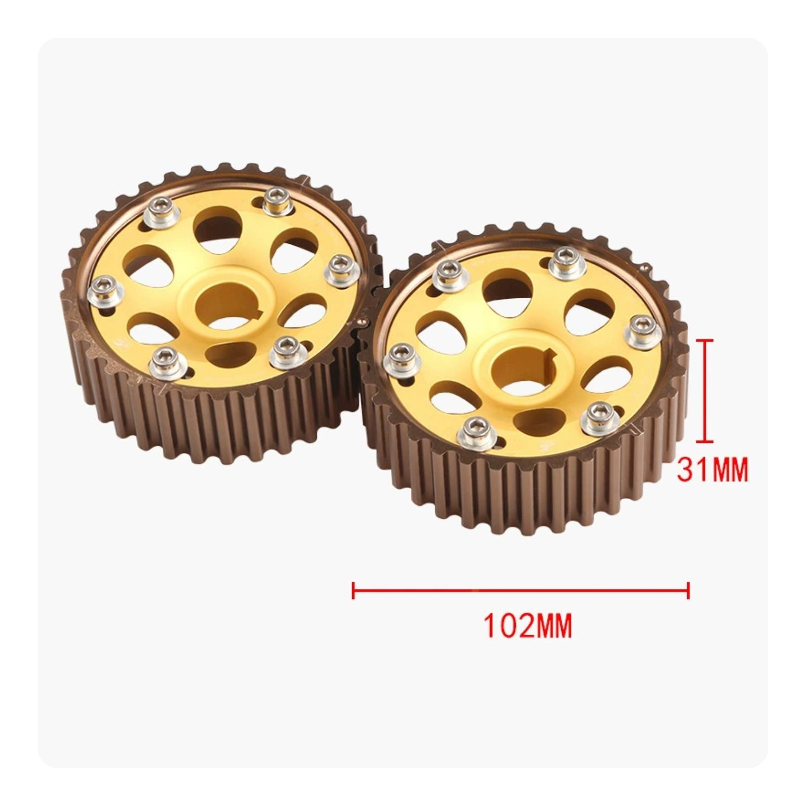 2 Pieces Timing Cam Gears Machined Camshaft Gears Improved Fuel Economy