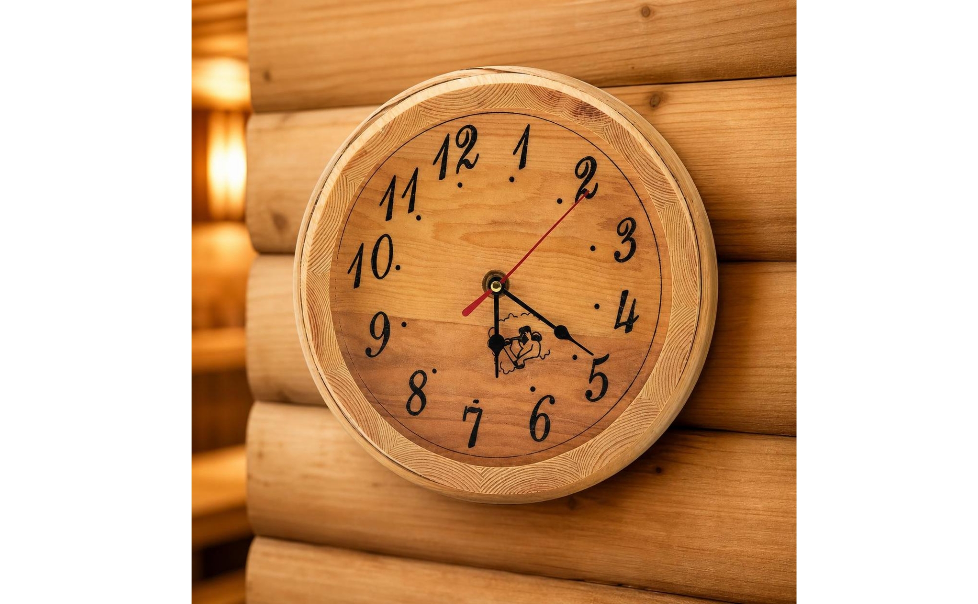 Sauna Timer Rustic Wooden Sauna Clock Analog for Spa Managers