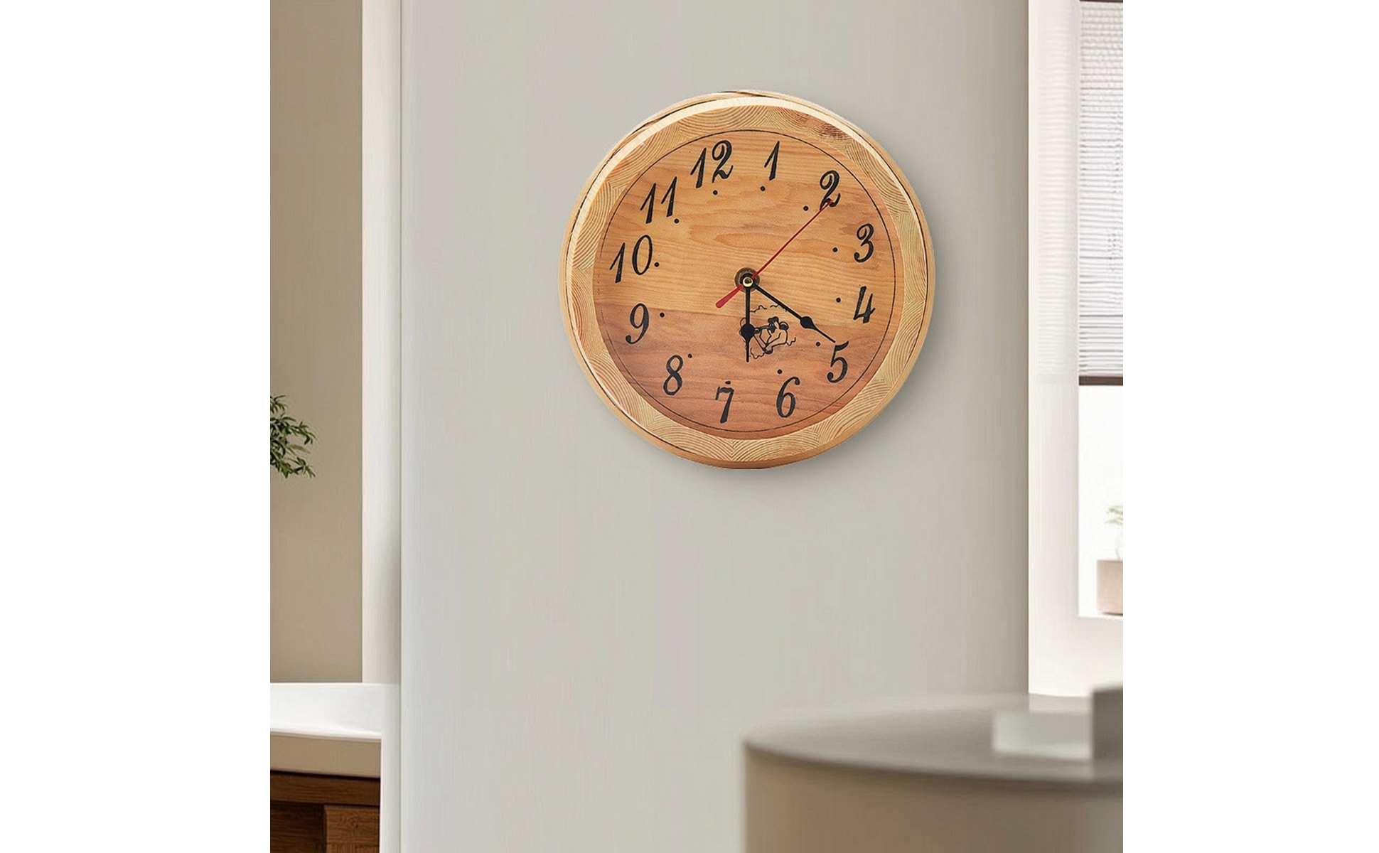 Sauna Timer Rustic Wooden Sauna Clock Analog for Spa Managers