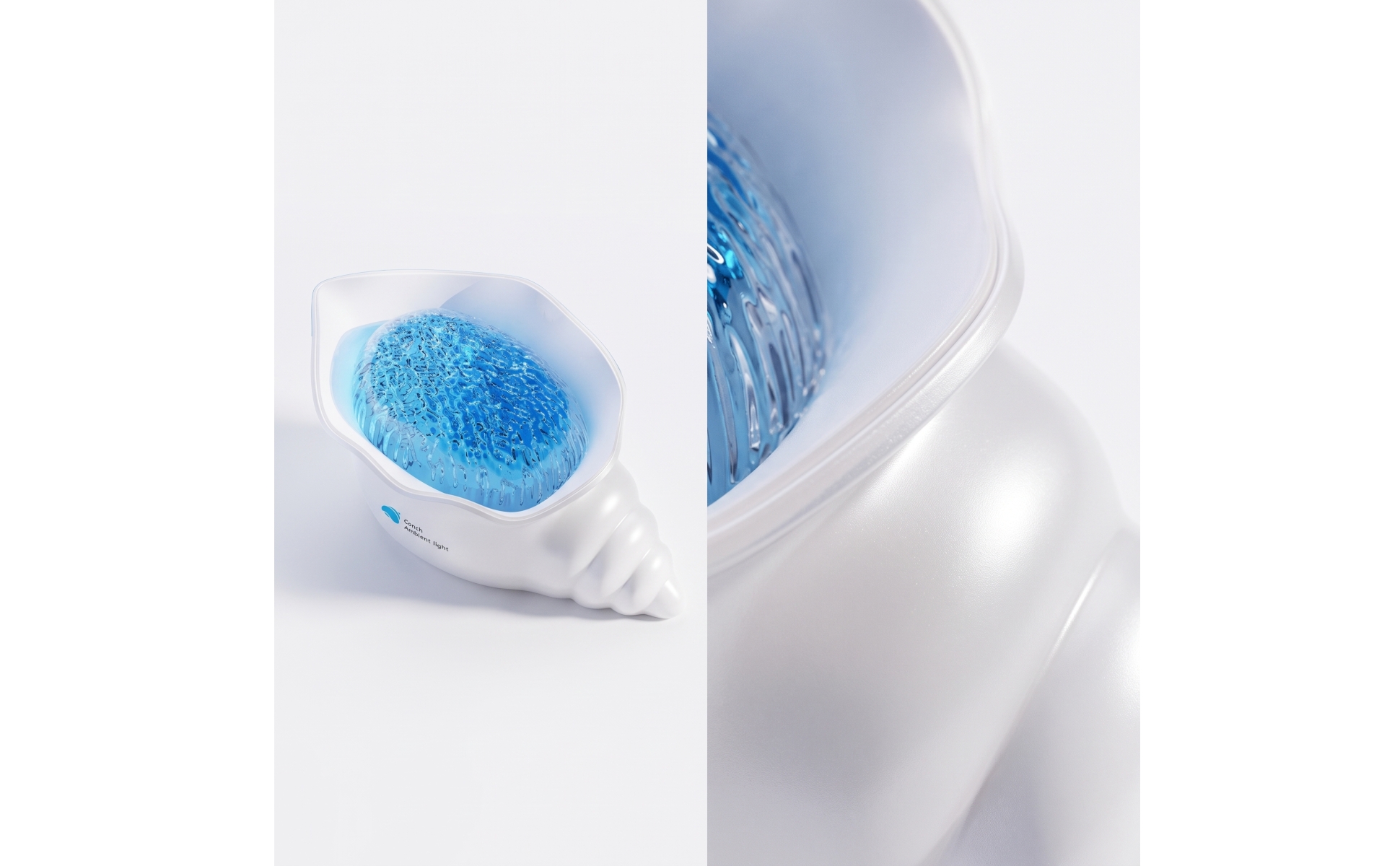 Shell Projection Light Rechargeable Conch Projection Lamp Cordless for Bedroom