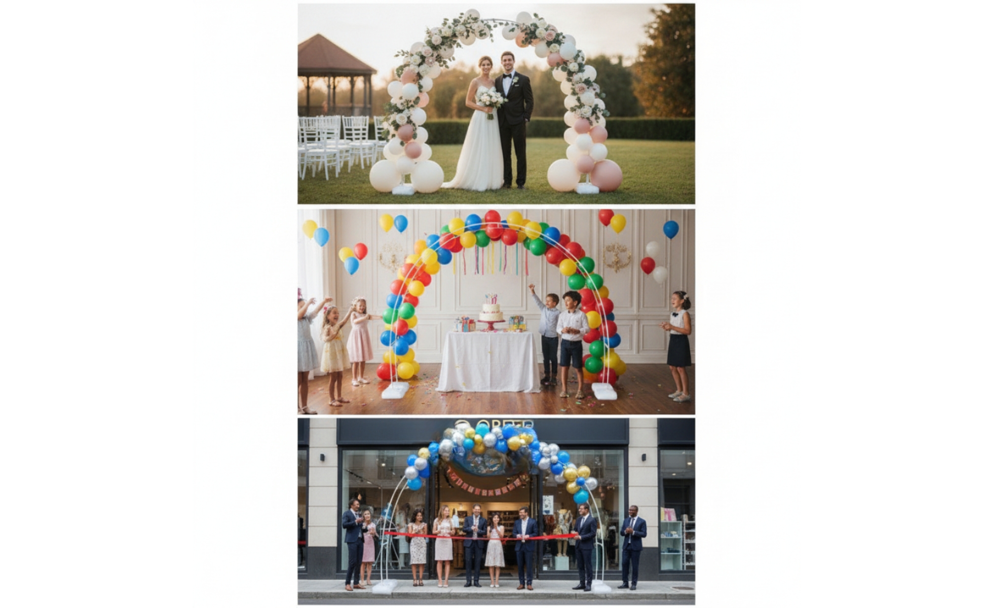 Balloon Arch Stand Kit Double-Layer Balloon Arch Frame Kit Easy to Assemble