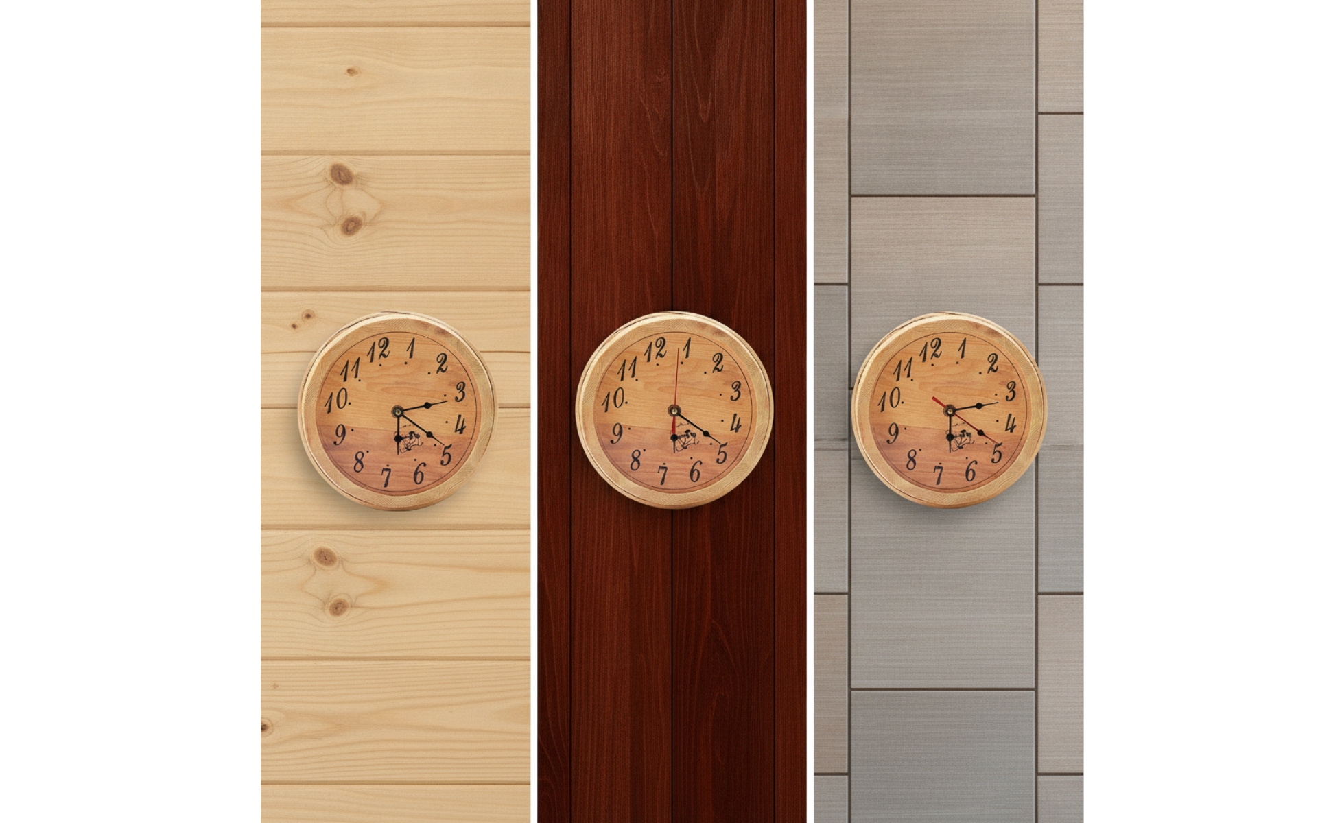 Sauna Timer Rustic Wooden Sauna Clock Analog for Spa Managers