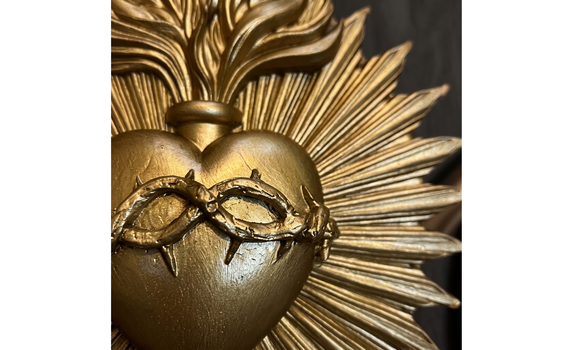Sacred Heart Wall Plaque Religious Sacred Heart Wall Hanging Sculpture Radiating
