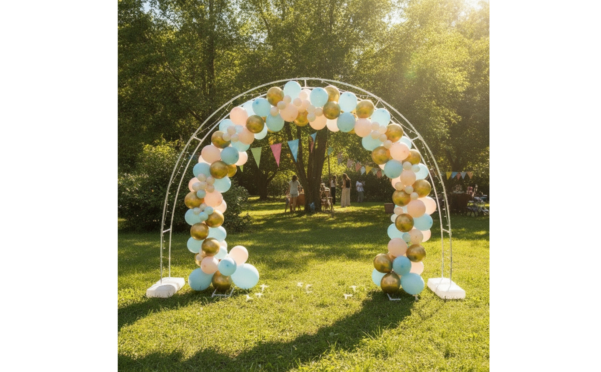 Balloon Arch Stand Kit Double-Layer Balloon Arch Frame Kit Easy to Assemble