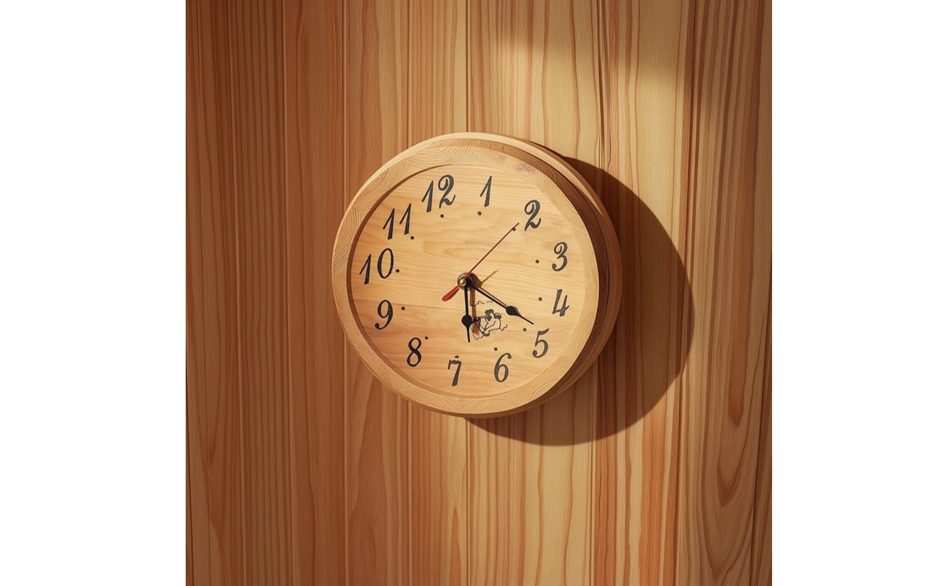 Sauna Timer Rustic Wooden Sauna Clock Analog for Spa Managers