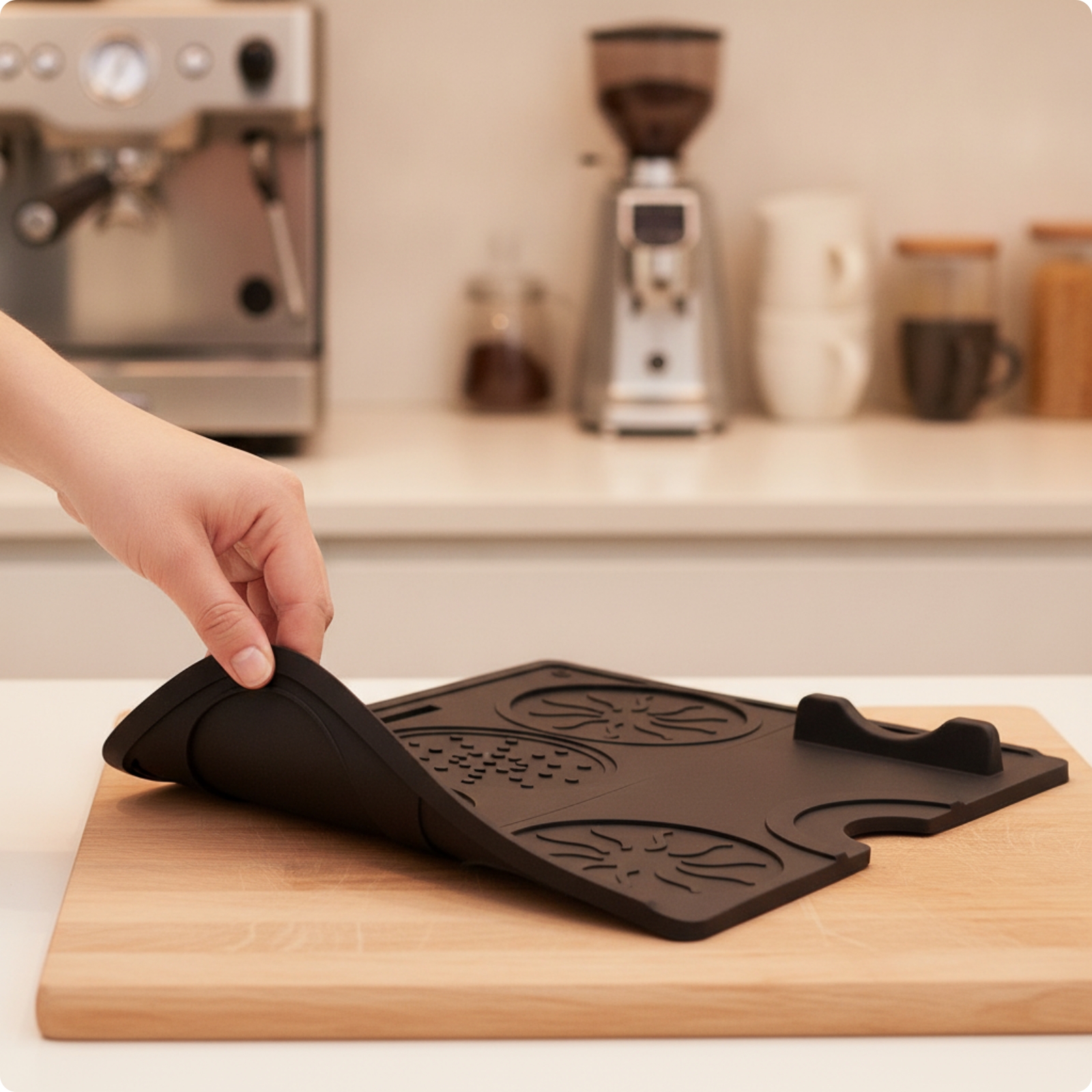Silicone Tamping Mat Food-Safe Espresso Tamping Mat Waterproof