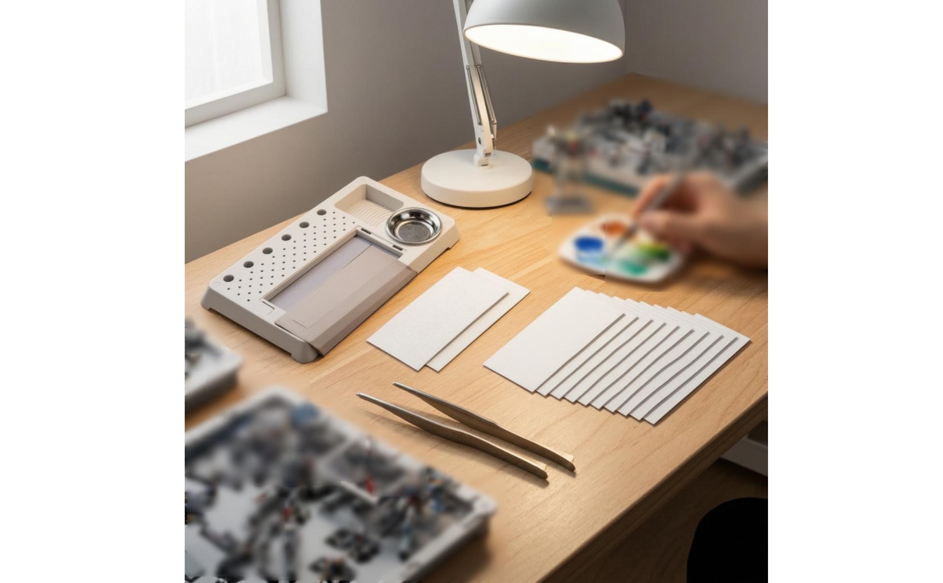 Wet Palette with Brush Holder Multi-Functional Wet Palette Translucent