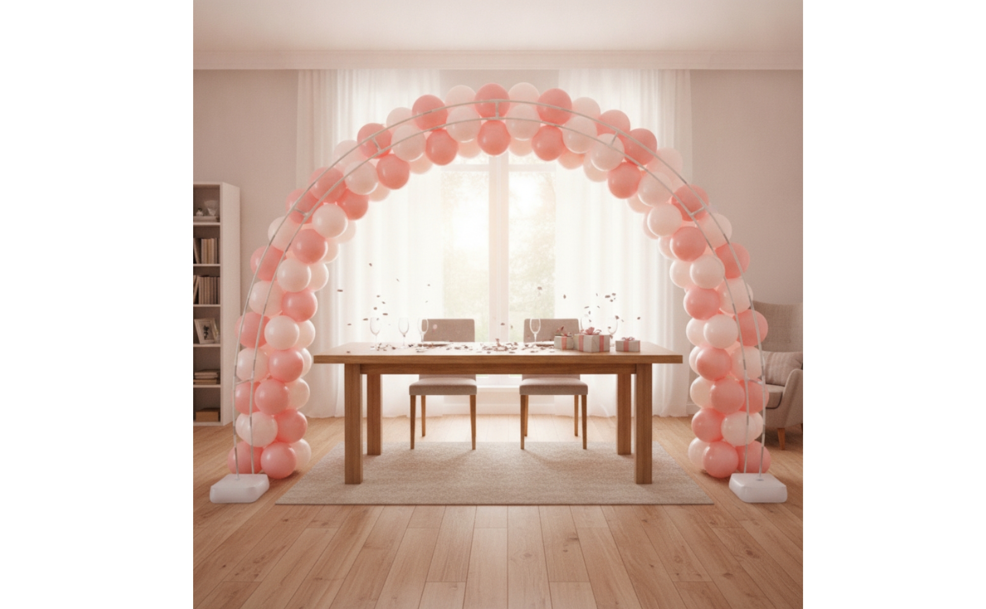 Balloon Arch Stand Kit Double-Layer Balloon Arch Frame Kit Easy to Assemble
