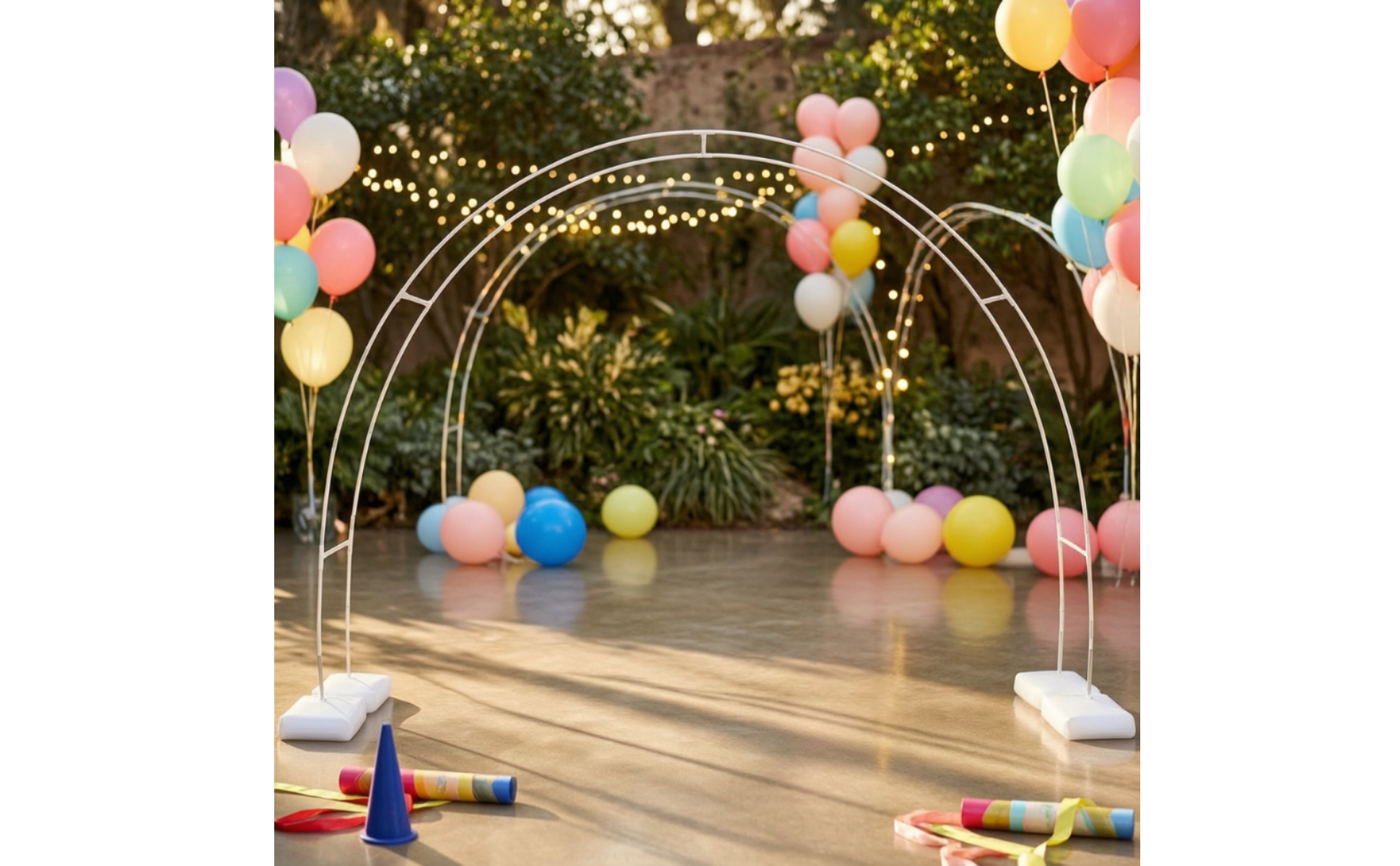 Balloon Arch Stand Kit Double-Layer Balloon Arch Frame Kit Easy to Assemble