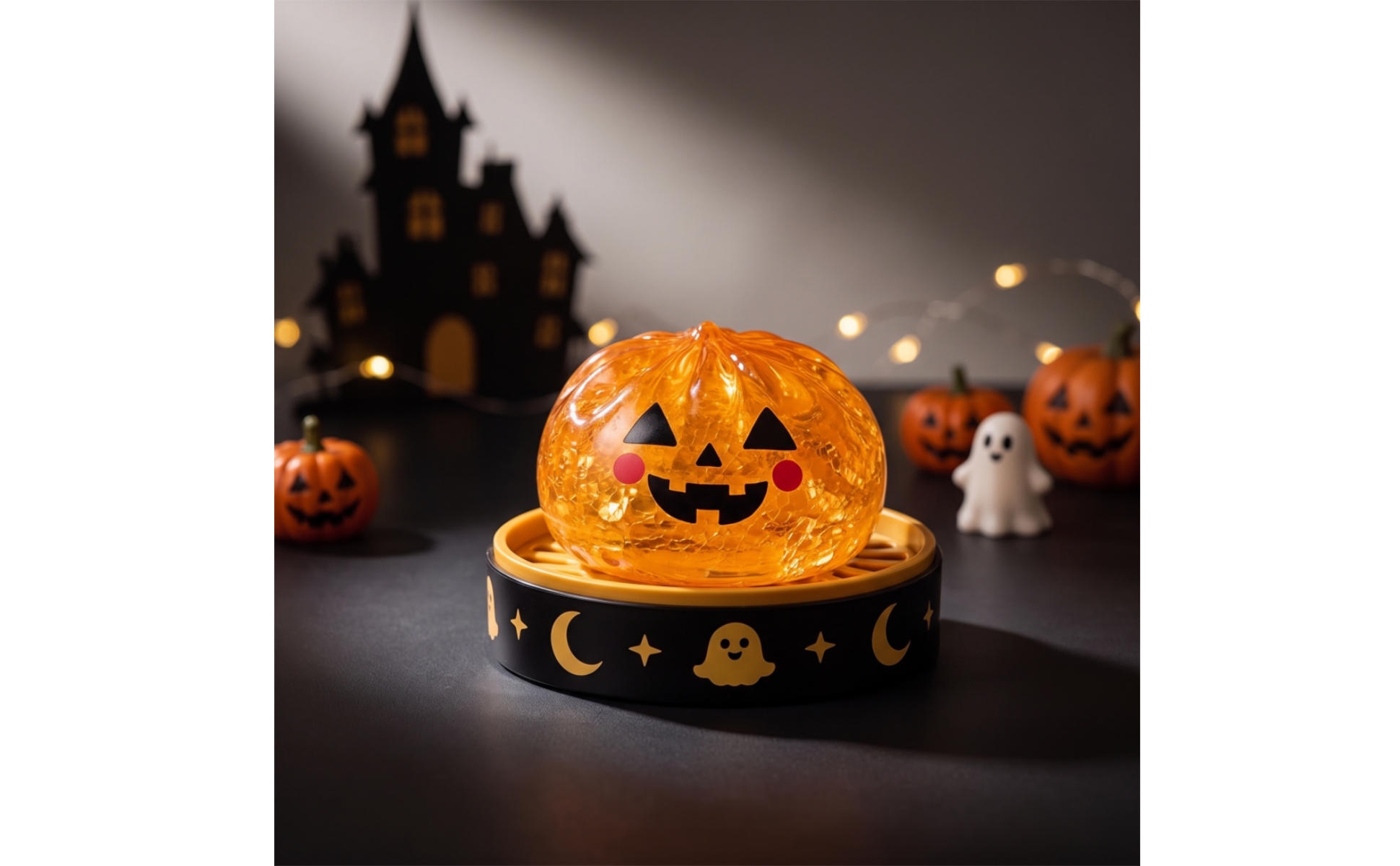 Stressball mit Gesicht Squishy Quetschball mit Schale Knautschbar für Halloween