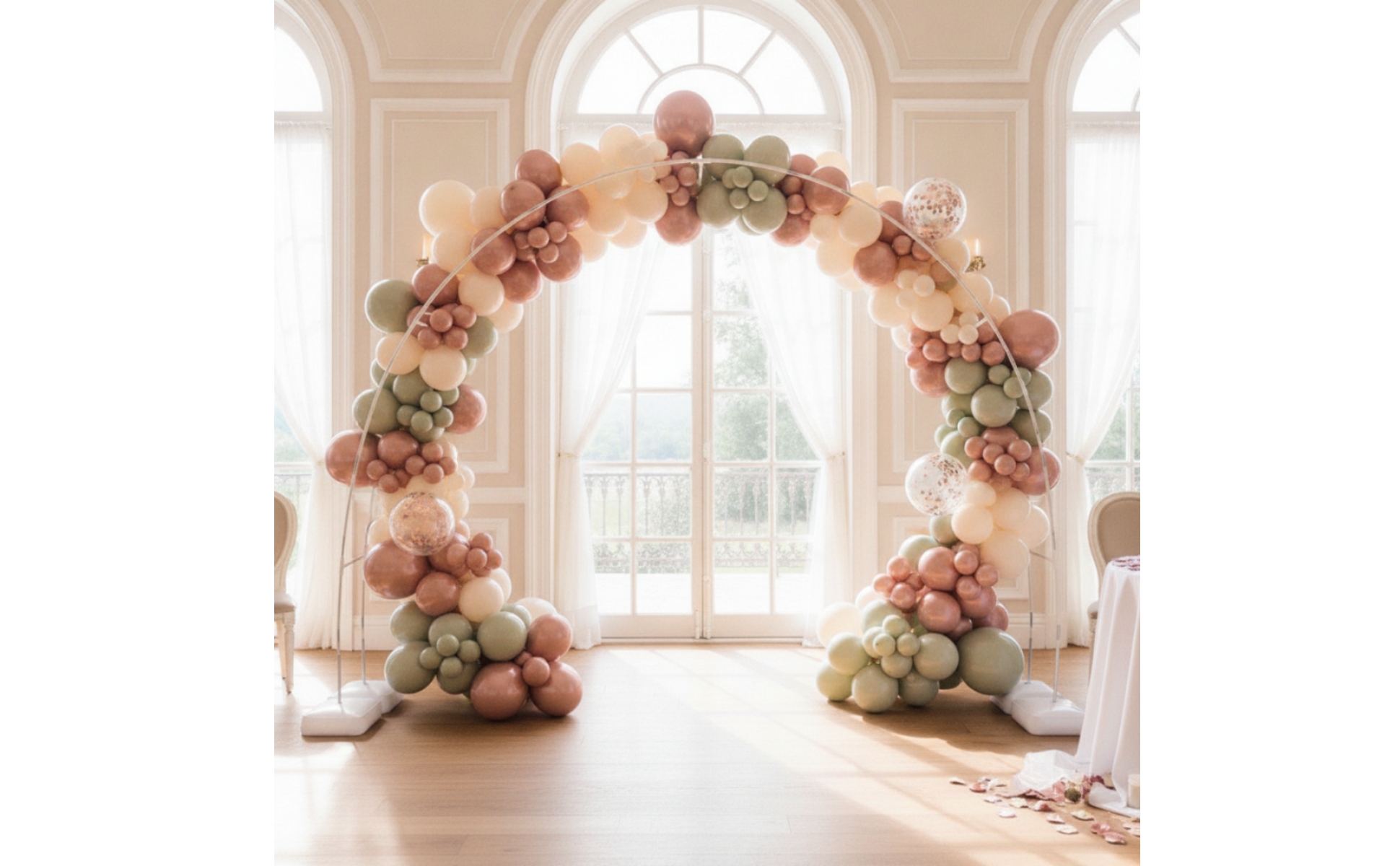 Balloon Arch Stand Kit Double-Layer Balloon Arch Frame Kit Easy to Assemble