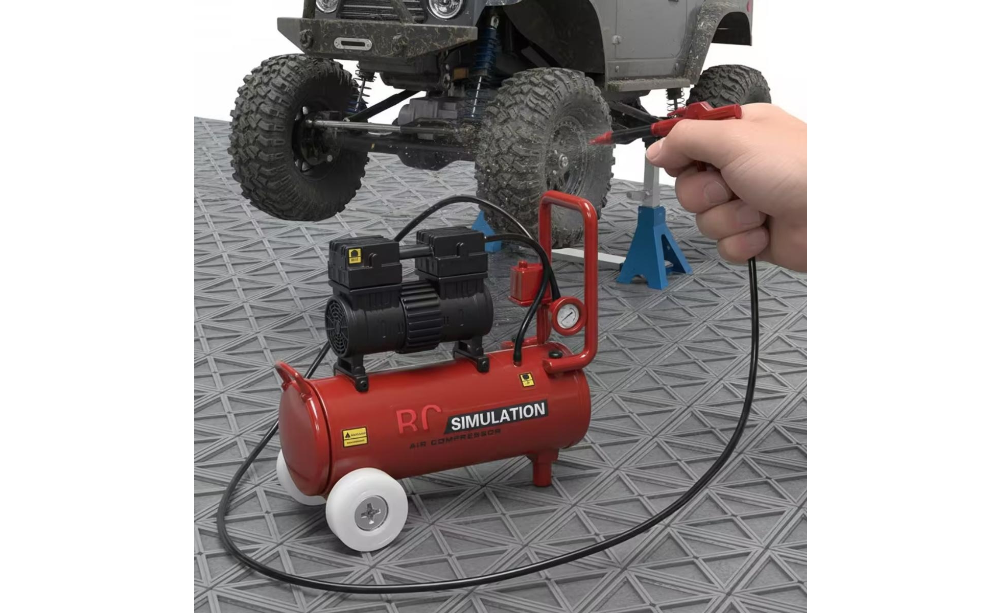RC Car Air Compressor 1/10 Scale Air Compressor Model Metal for Garage Diorama