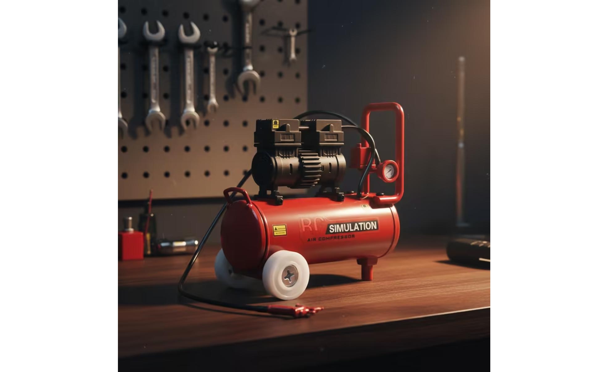 RC Car Air Compressor 1/10 Scale Air Compressor Model Metal for Garage Diorama