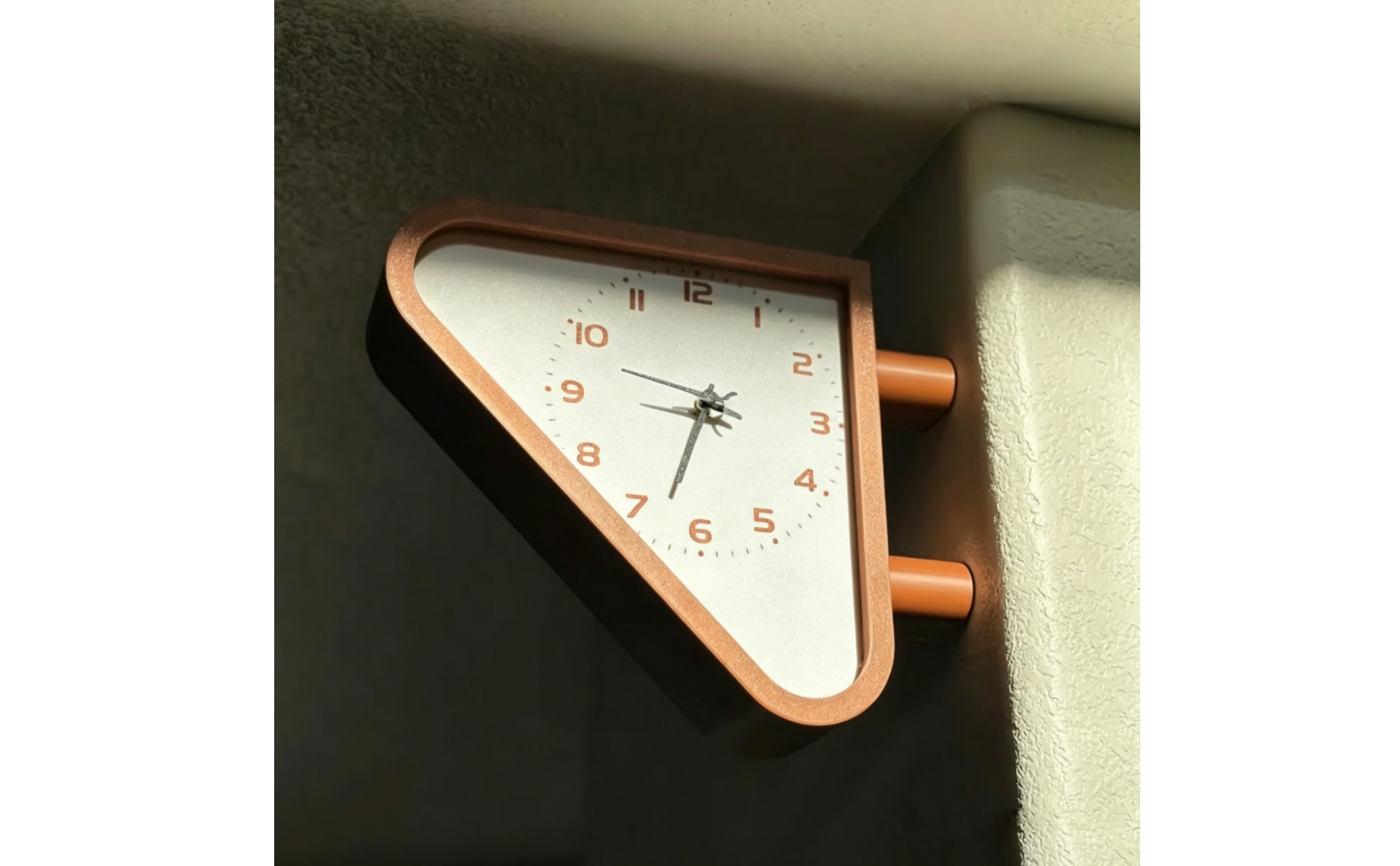 Double-Sided Wall Clock Retro Double-Faced Wall Clock Geometric for Entryway