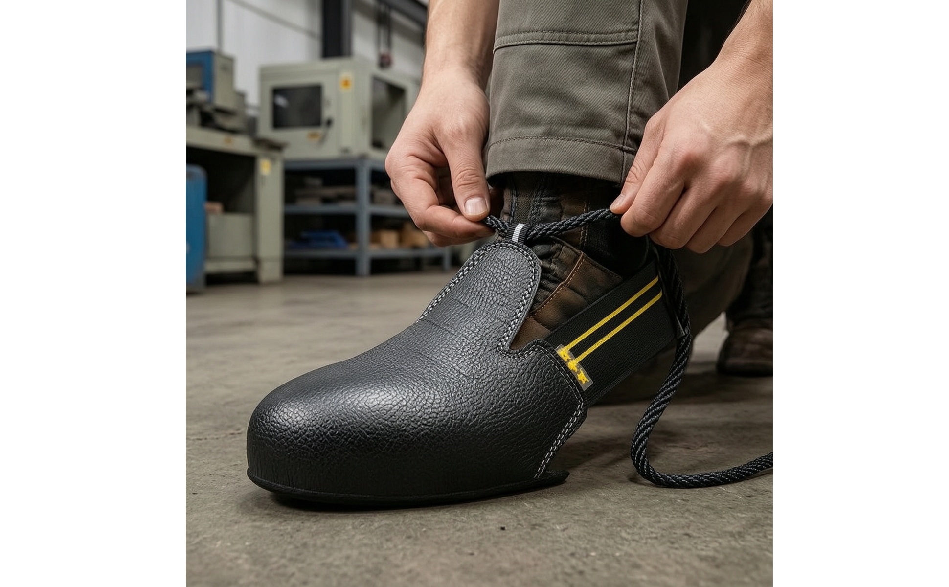 Shielding Shoe Covers with Strap Non-Slip Safety Shoe Covers with Steel Toe