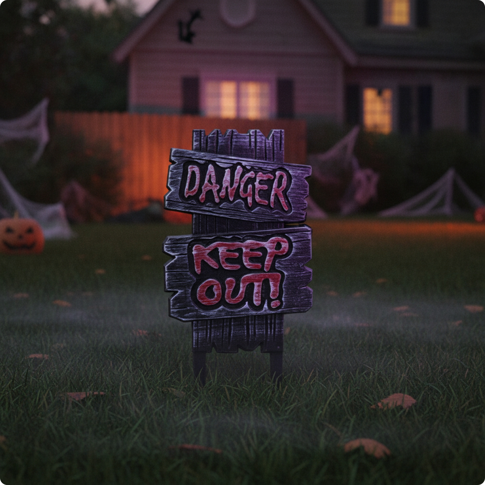 Ground Sign with Stakes Doubleboard Lawn Sign with Post Heavy Duty for Garden