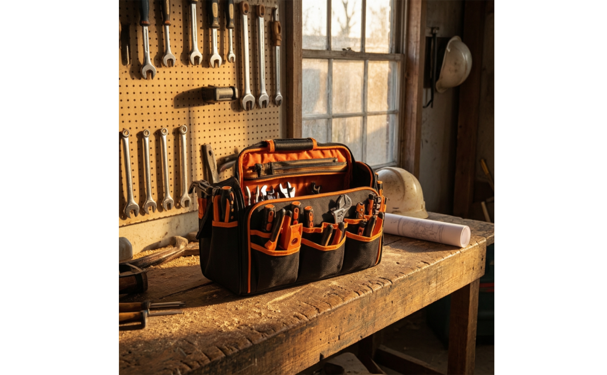 Handheld Tool Bag Heavy-Duty Tool Bag with Shoulder Strap Portable for Job Sites
