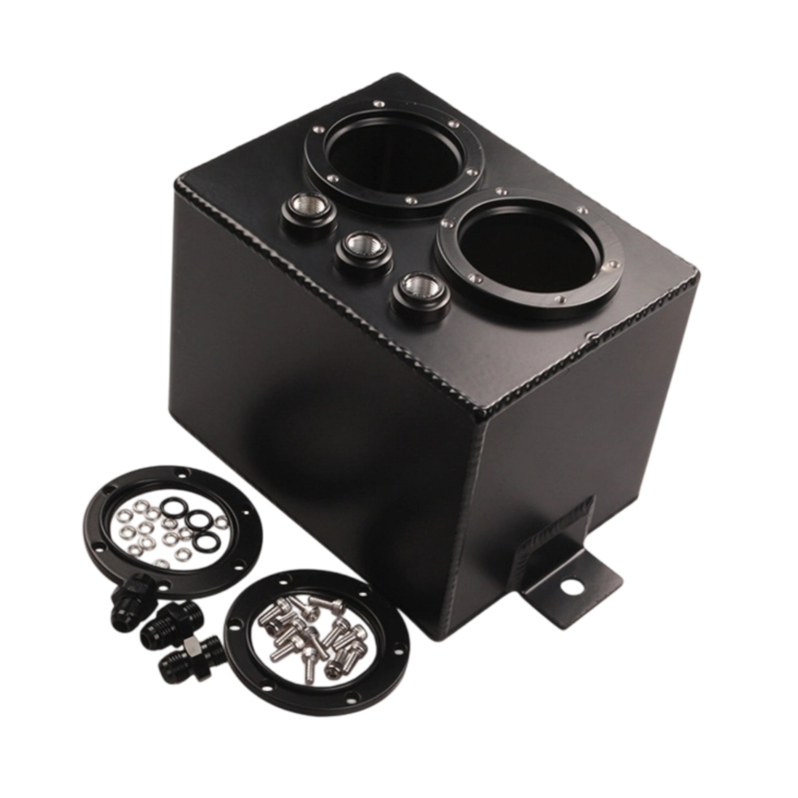 Surge Tank with Fittings Aluminum Fuel Surge Tank Welded for Racers