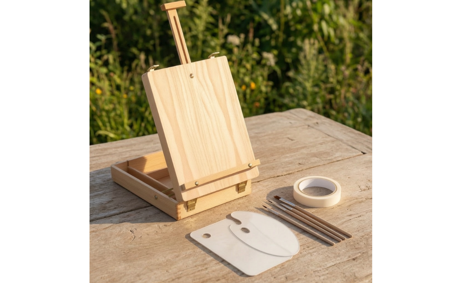 Tabletop Sketchbox Easel Wooden Tabletop Easel with Storage Adjustable
