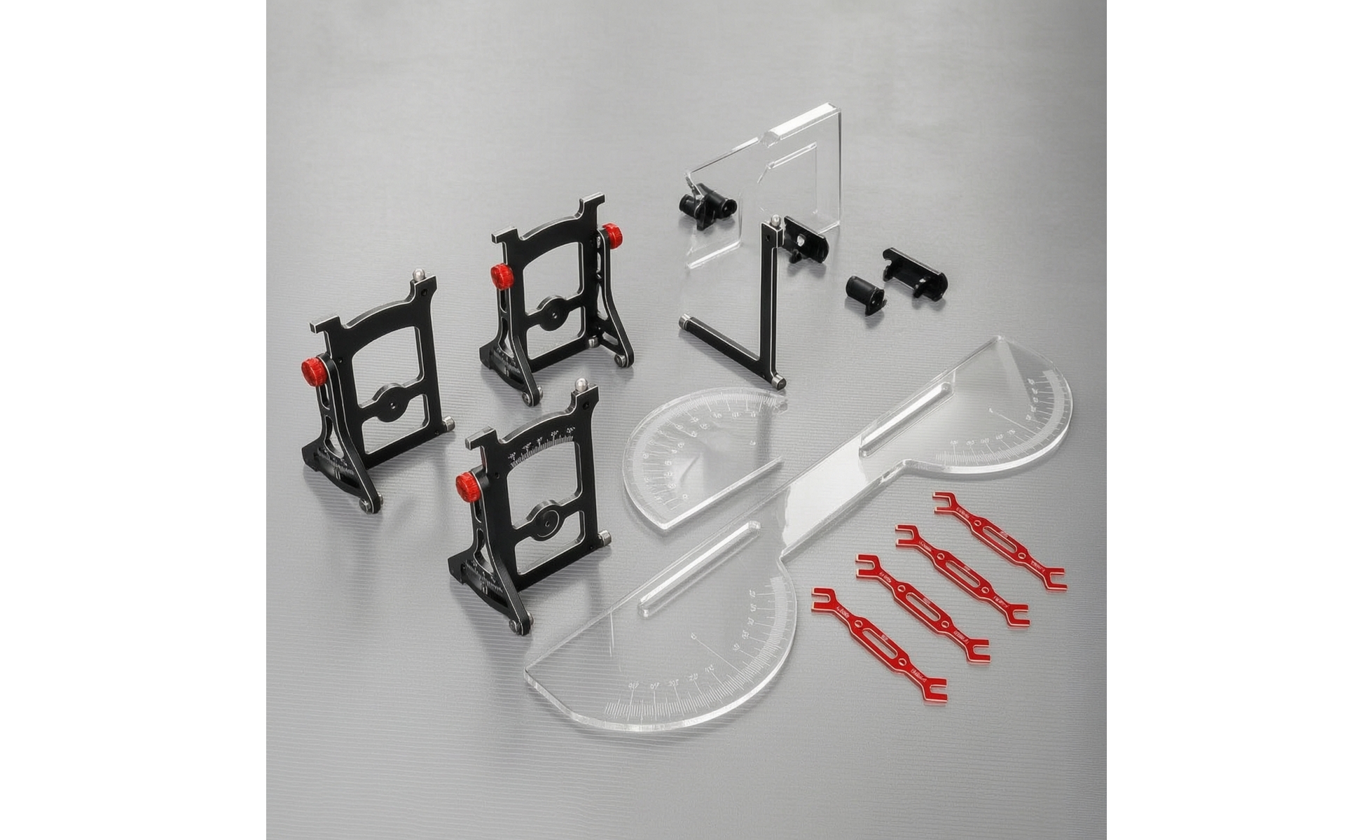 Camber, Toe, and Slip Angle Gauge 1/10 Scale RC Car Alignment Gauge Versatile
