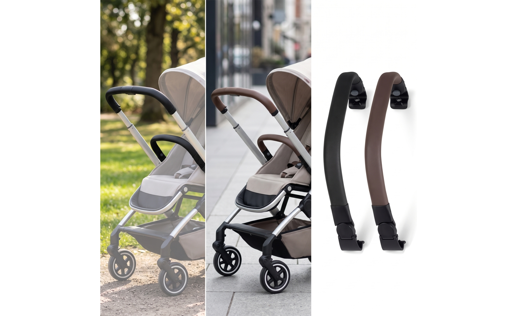 Stroller Bumper Bar Curved Stroller Armrest Textured for Babies, Toddlers