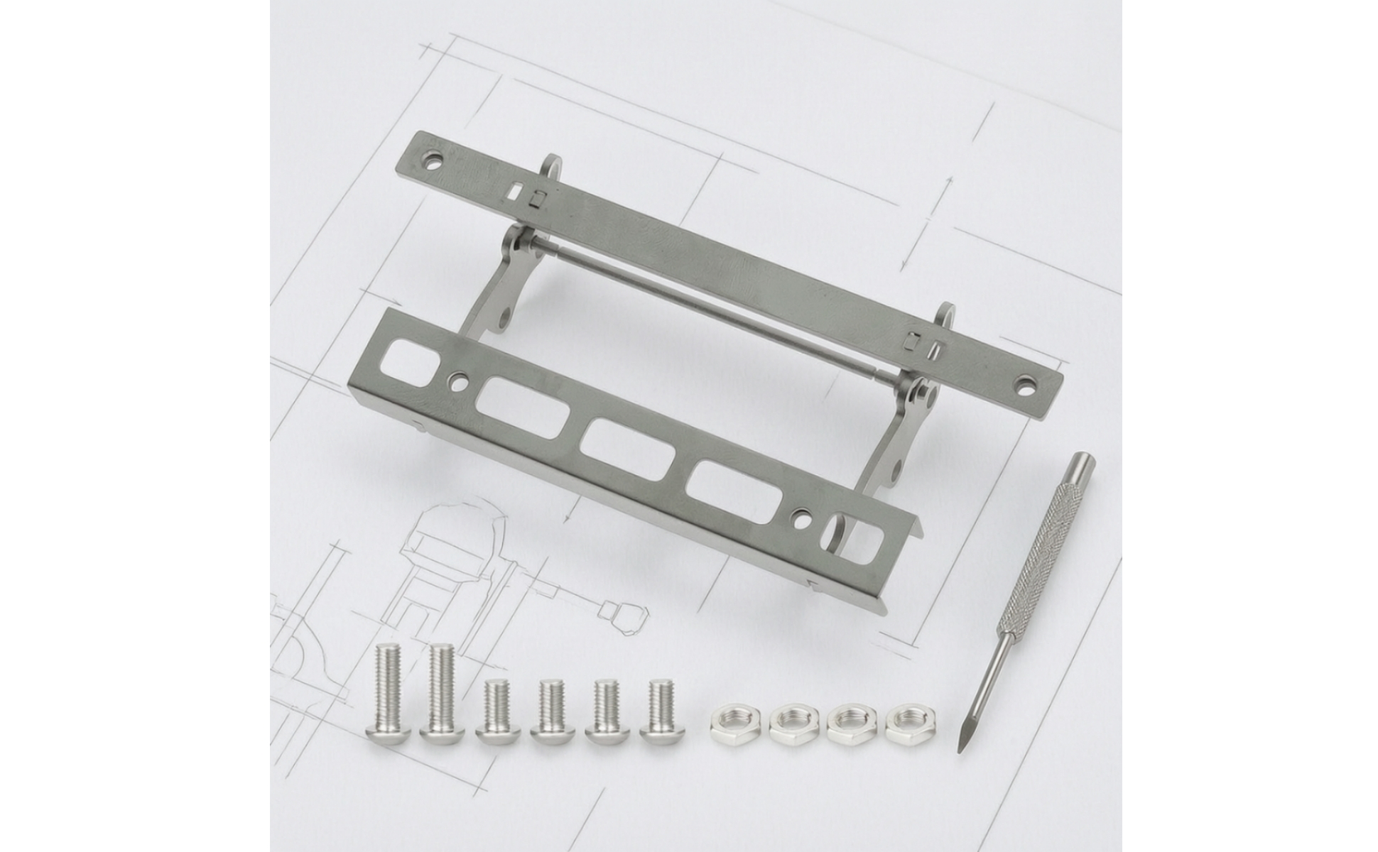 Cab Support Bracket with Screws Aluminum Alloy RC Truck Bracket Hinge-Style