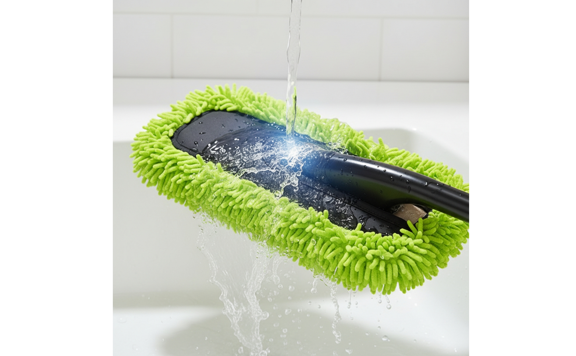 Car Dusting Mop Chenille Car Duster with Long Handle Washable for Garage