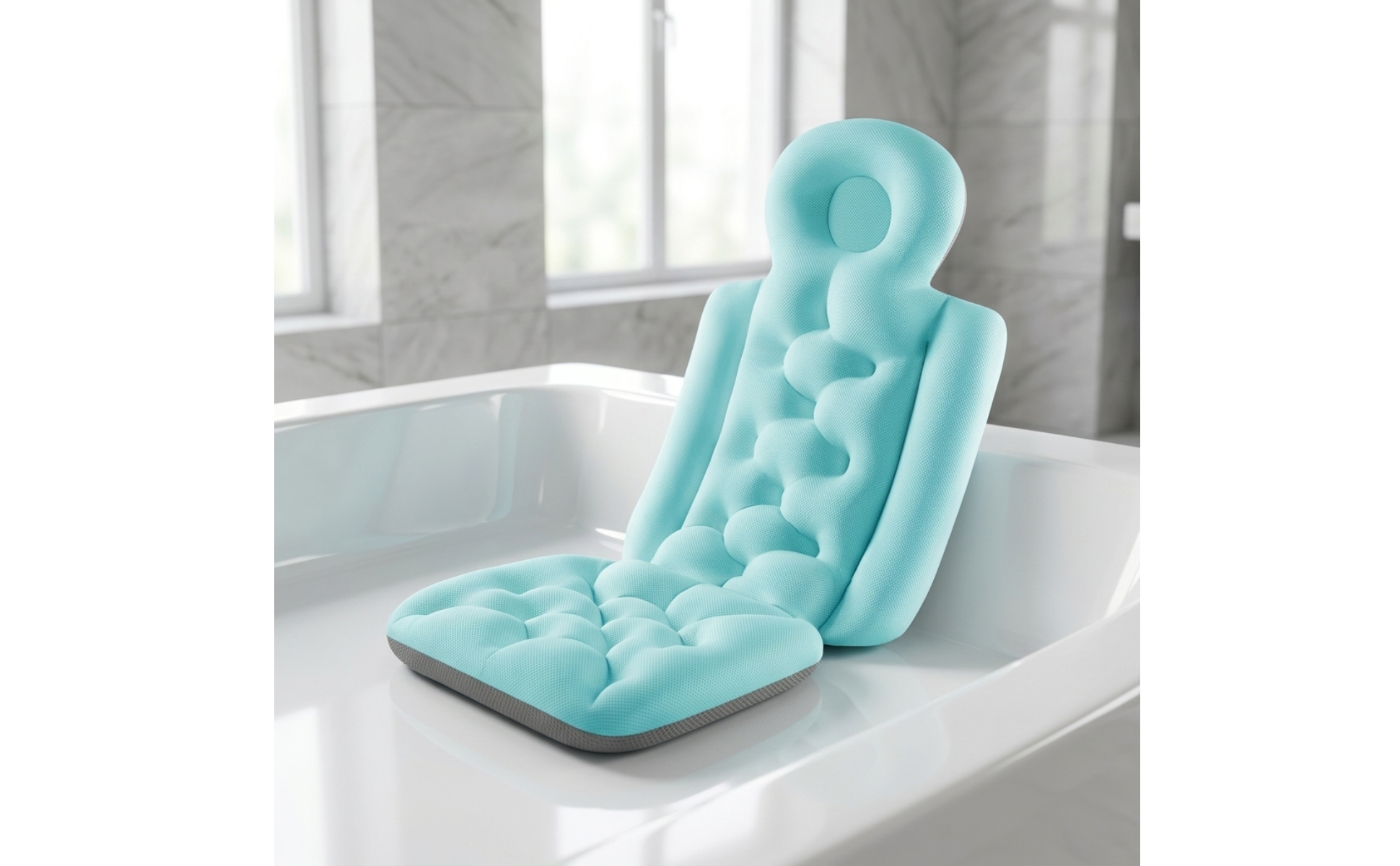 Bath Cushion with Backrest Skin-Friendly Full Body Bath Pillow Supportive